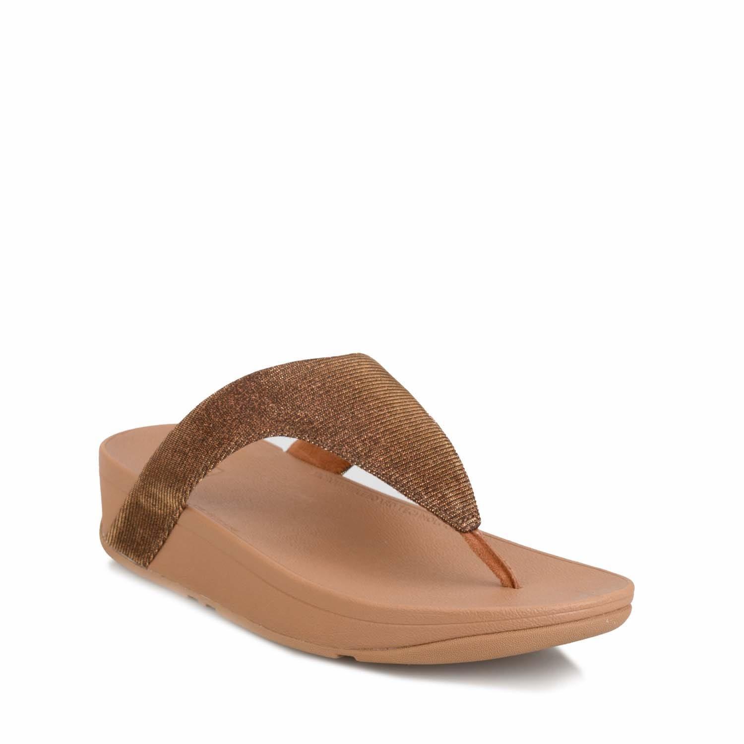 Bronze - Fitflop - Lottie Glitzy Toe Thong Sandals - 2