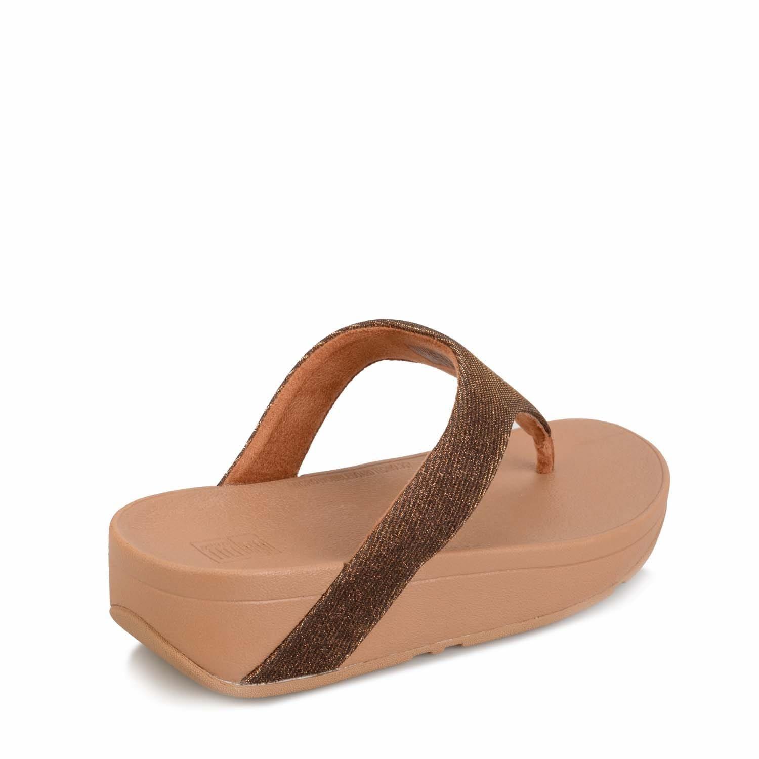 Bronze - Fitflop - Lottie Glitzy Toe Thong Sandals - 3