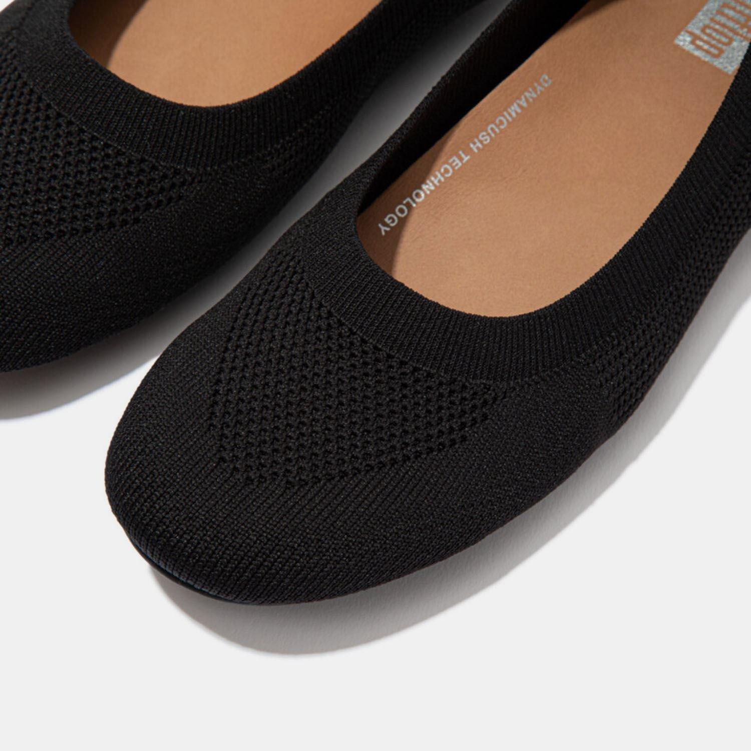 Black - FitFlop - Allegro Multi-Knit Ballet Pumps - 1