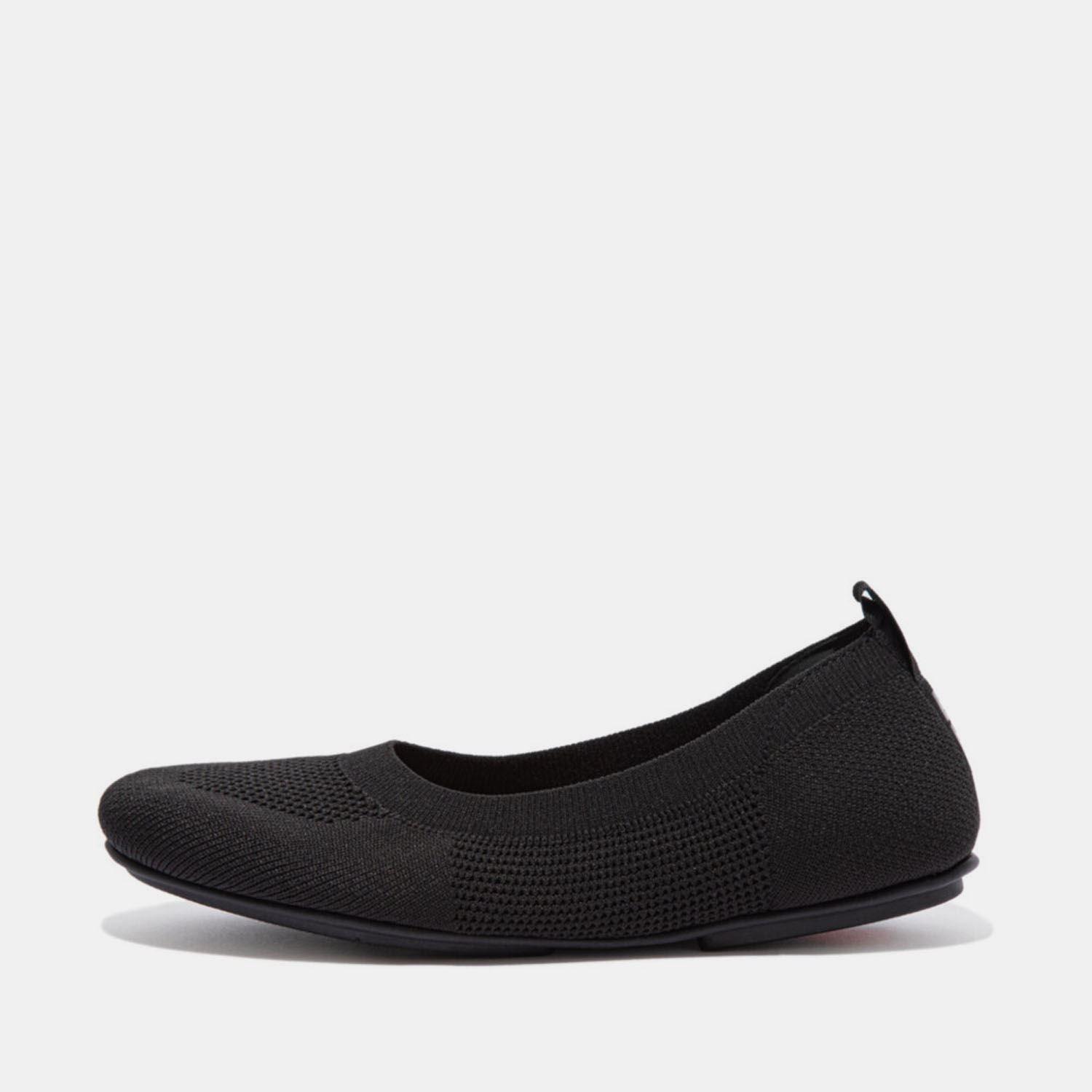 Black - Fitflop - Allegro Multi-Knit Ballet Pumps - 4