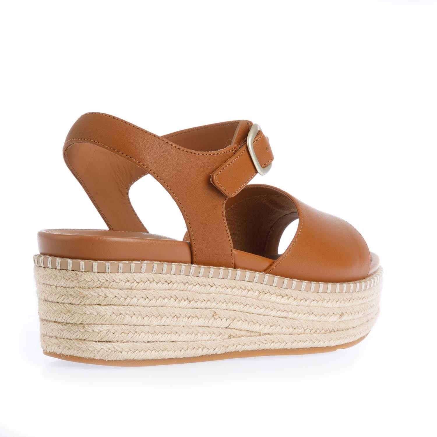 Tan - Fitflop - Eloise Espadrille Back-Strap Wedge Sandals - 3