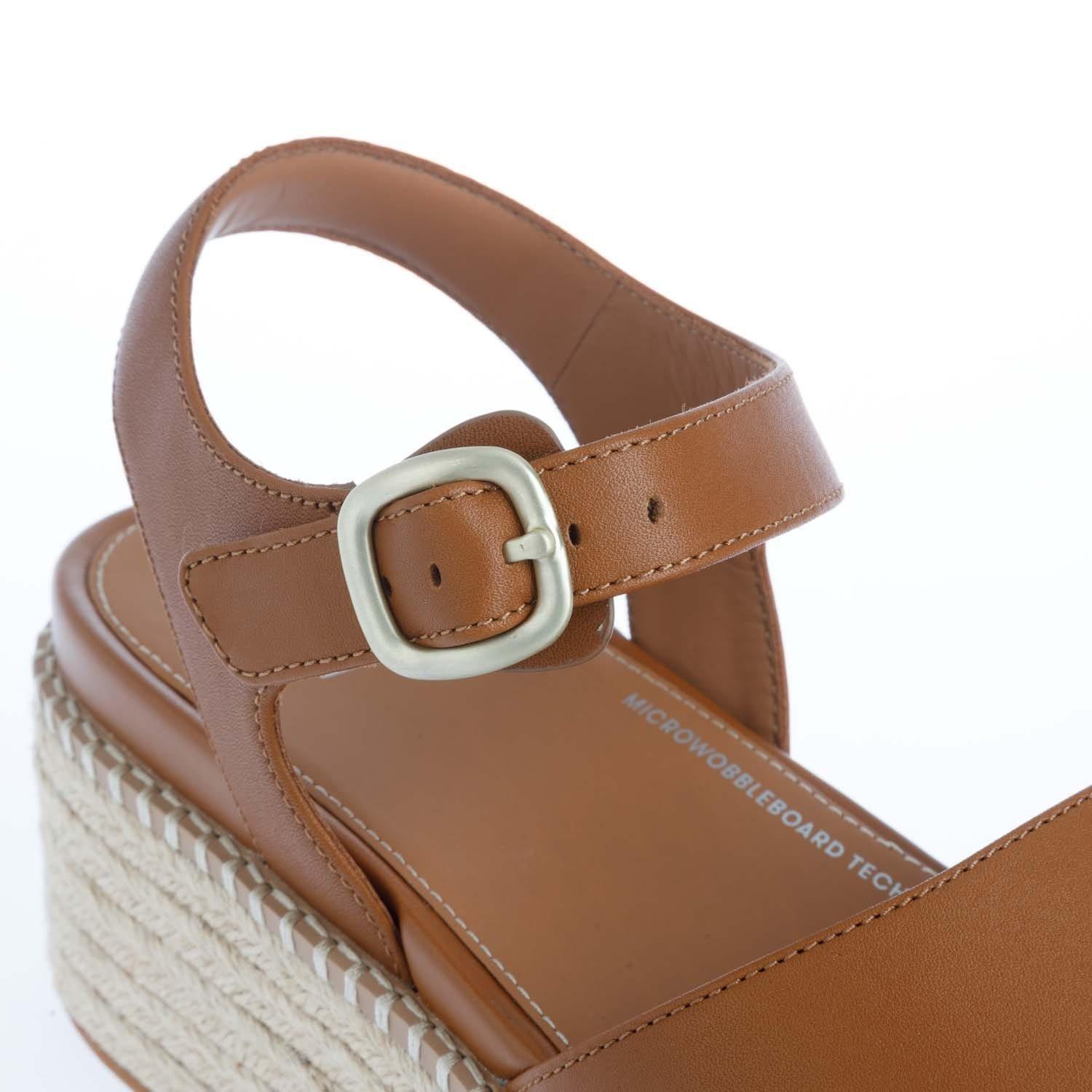Tan - Fitflop - Eloise Espadrille Back-Strap Wedge Sandals - 5