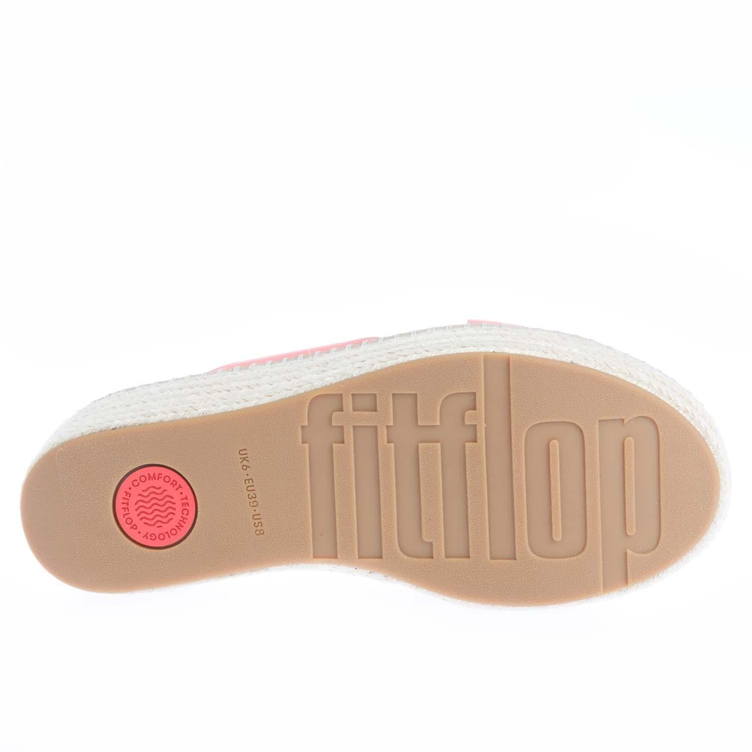 Coral - Fitflop - Eloise Espadrille Wedge Cross Slide Sandals - 4