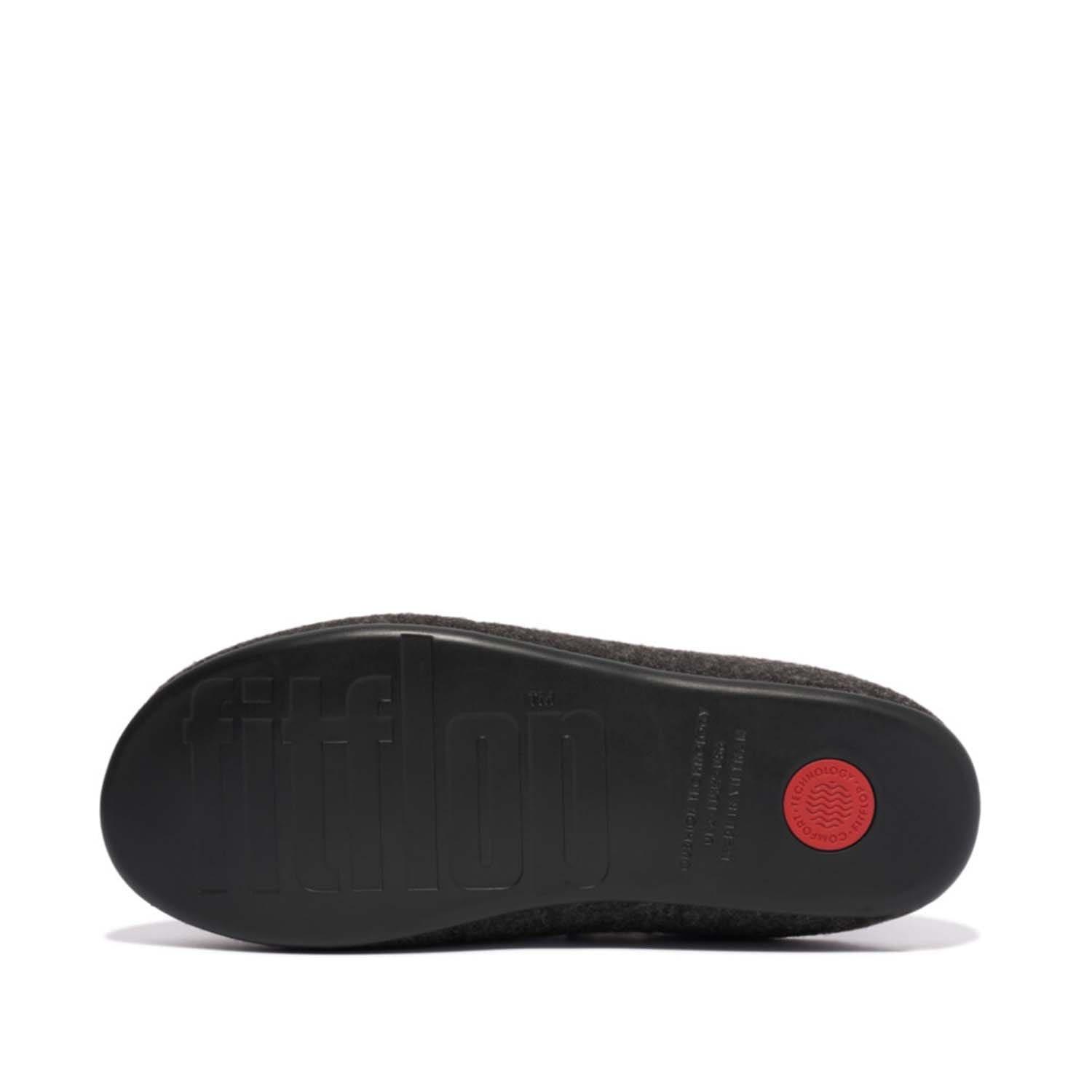 Black - Fitflop - Chrissie II Haus e01 Bow Felt Slippers - 3