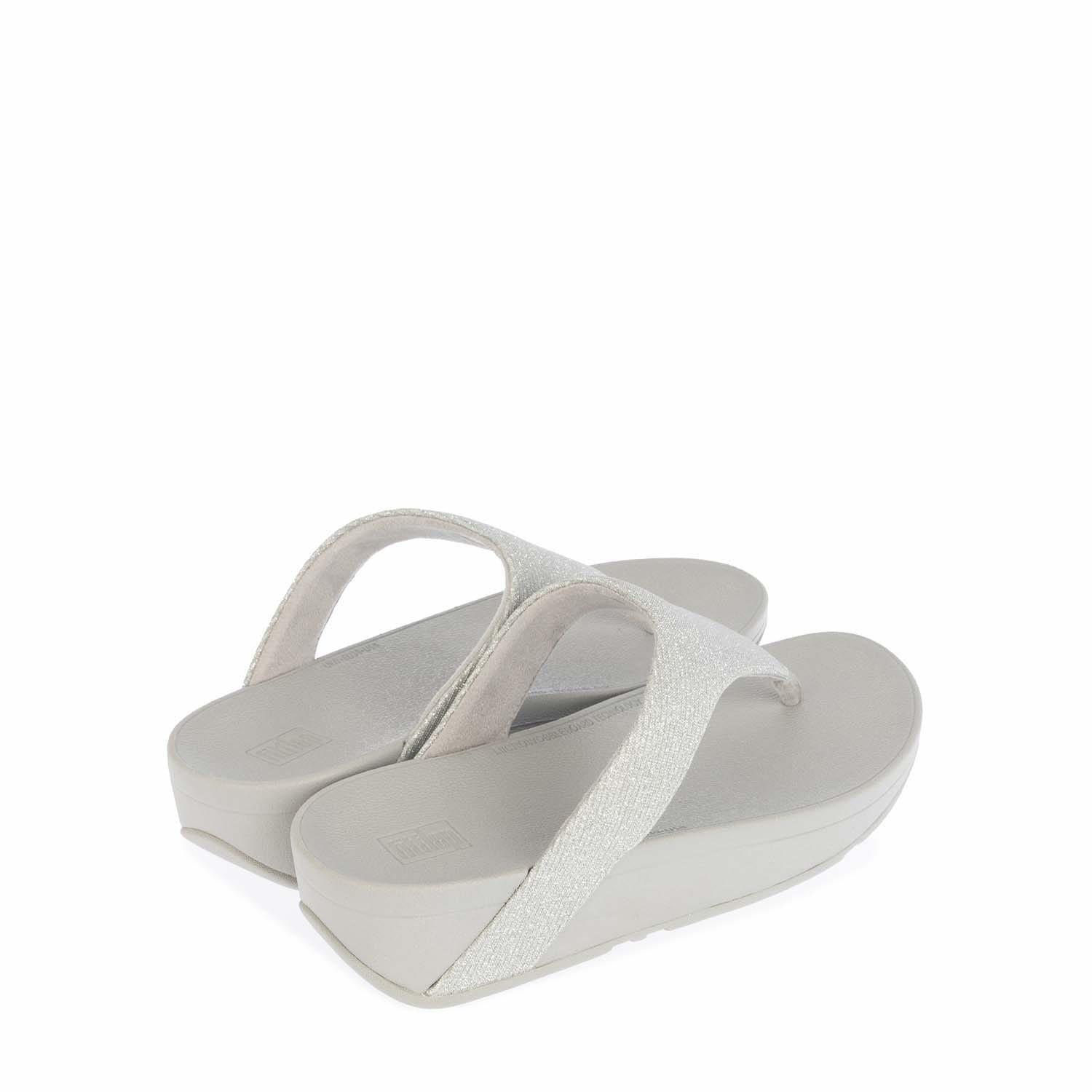 Silver - Fitflop - Lottie Glitzy Toe Thong Sandals - 2