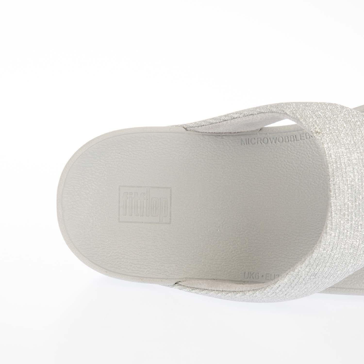 Silver - Fitflop - Lottie Glitzy Toe Thong Sandals - 5