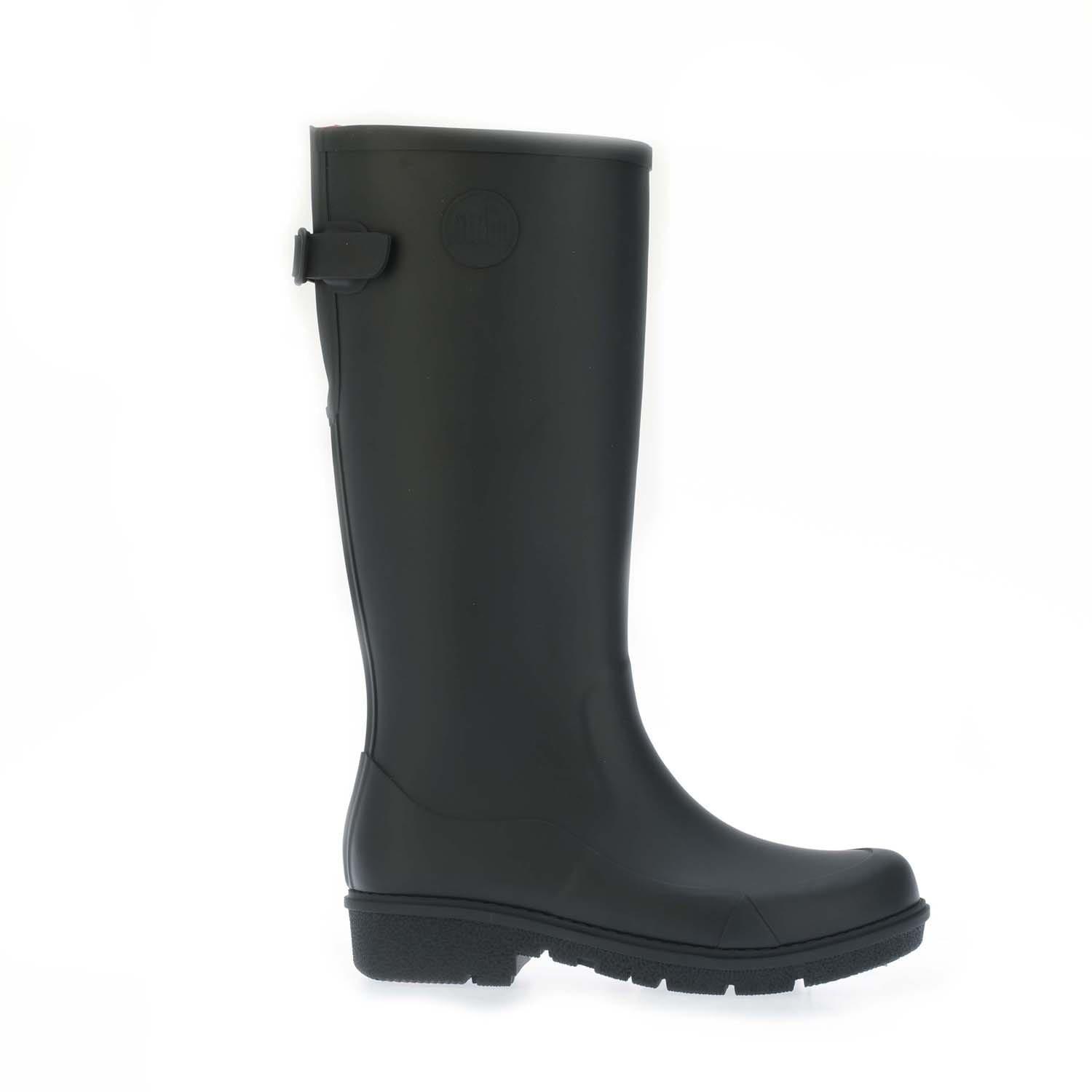 Black - FitFlop - Wonderwelly Tall Wellington Boots - 1