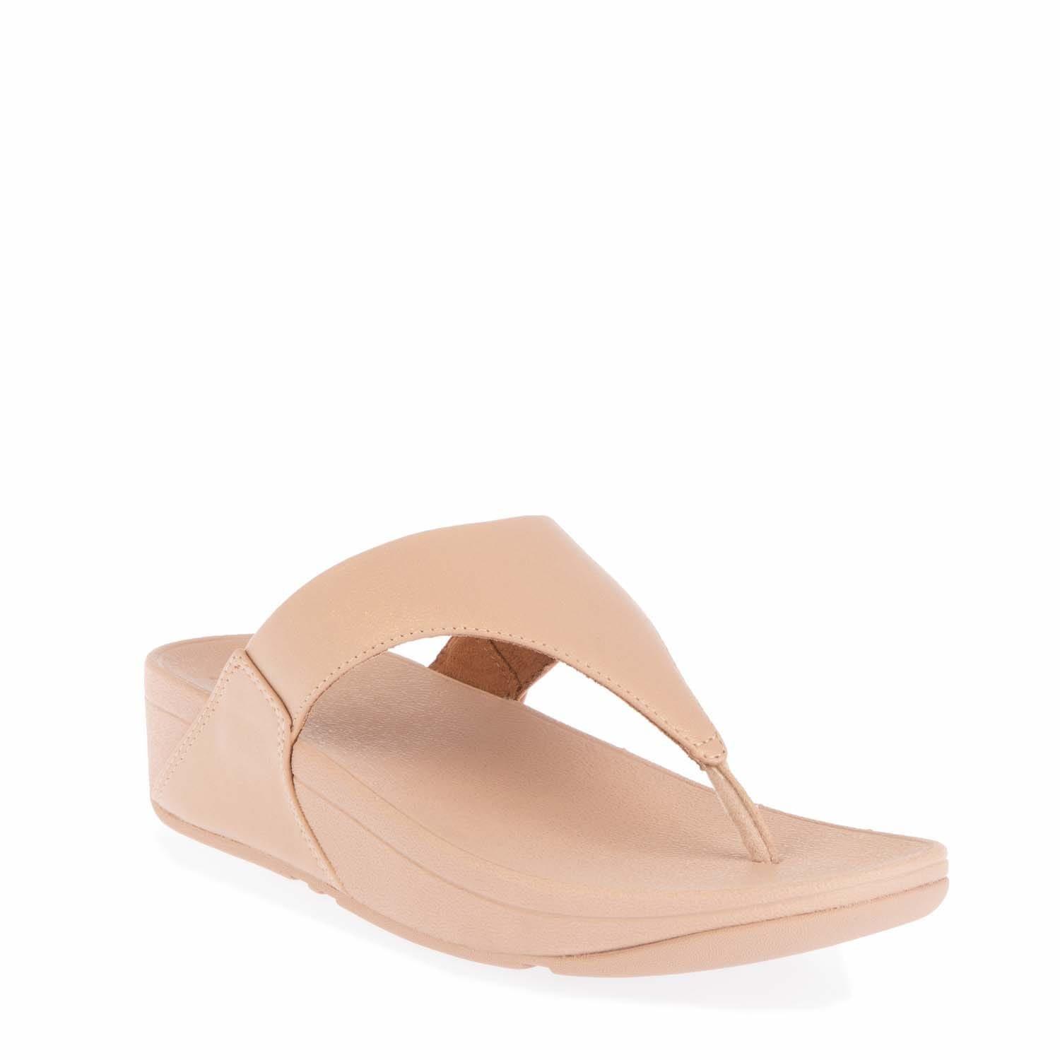 Beige - Fitflop - Lulu Shimmer Toe-Post Sandals - 2