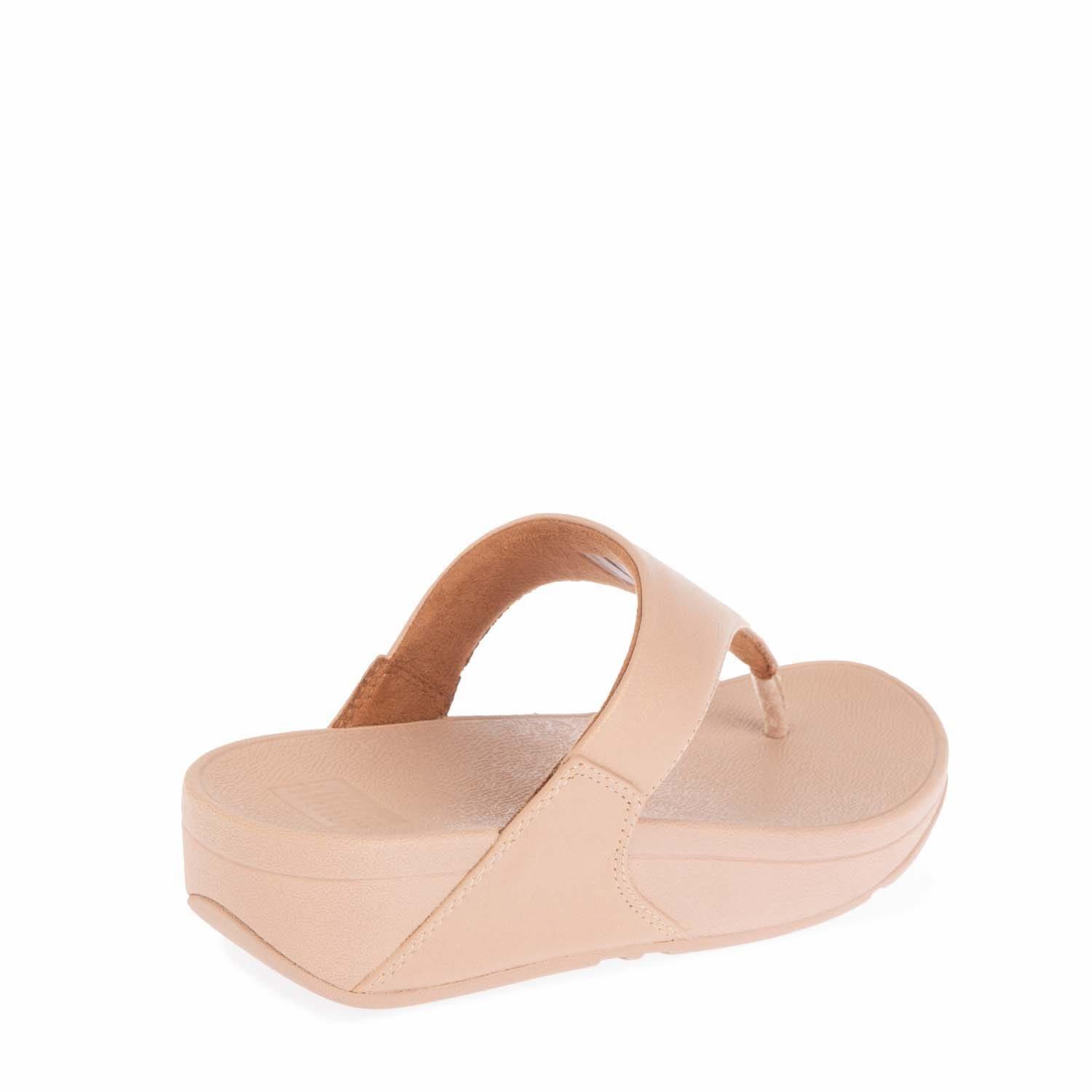 Beige - Fitflop - Lulu Shimmer Toe-Post Sandals - 3