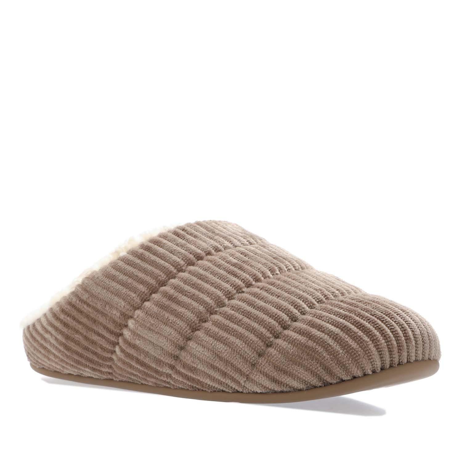 Mink - Fitflop - Chrissie Fleece-Lined Corduroy Slippers - 2