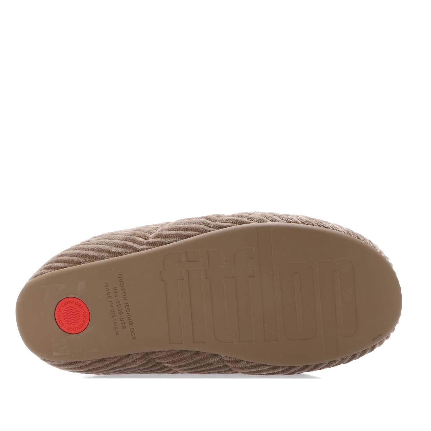 Mink - Fitflop - Chrissie Fleece-Lined Corduroy Slippers - 4