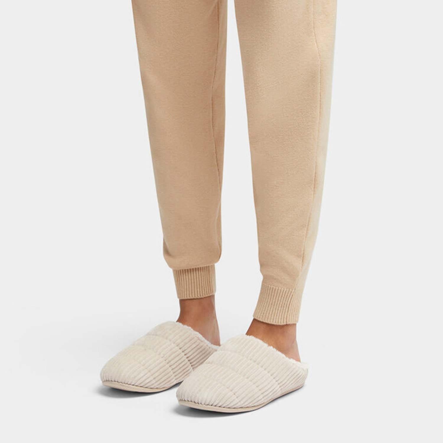 Ivory - Fitflop - Chrissie Fleece-Lined Corduroy Slippers - 5