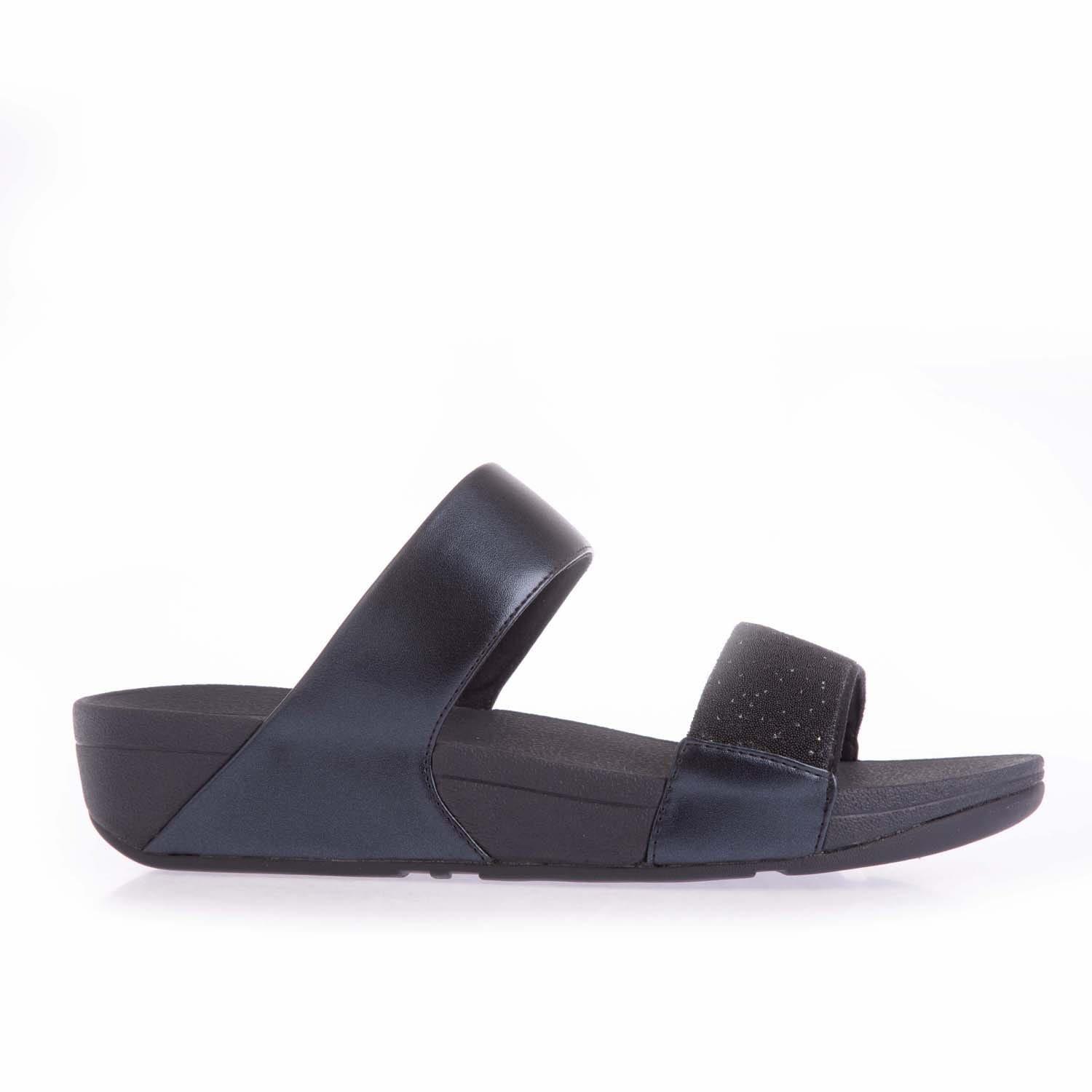 Navy - FitFlop - Lulu Opul Slide Sandals - 1
