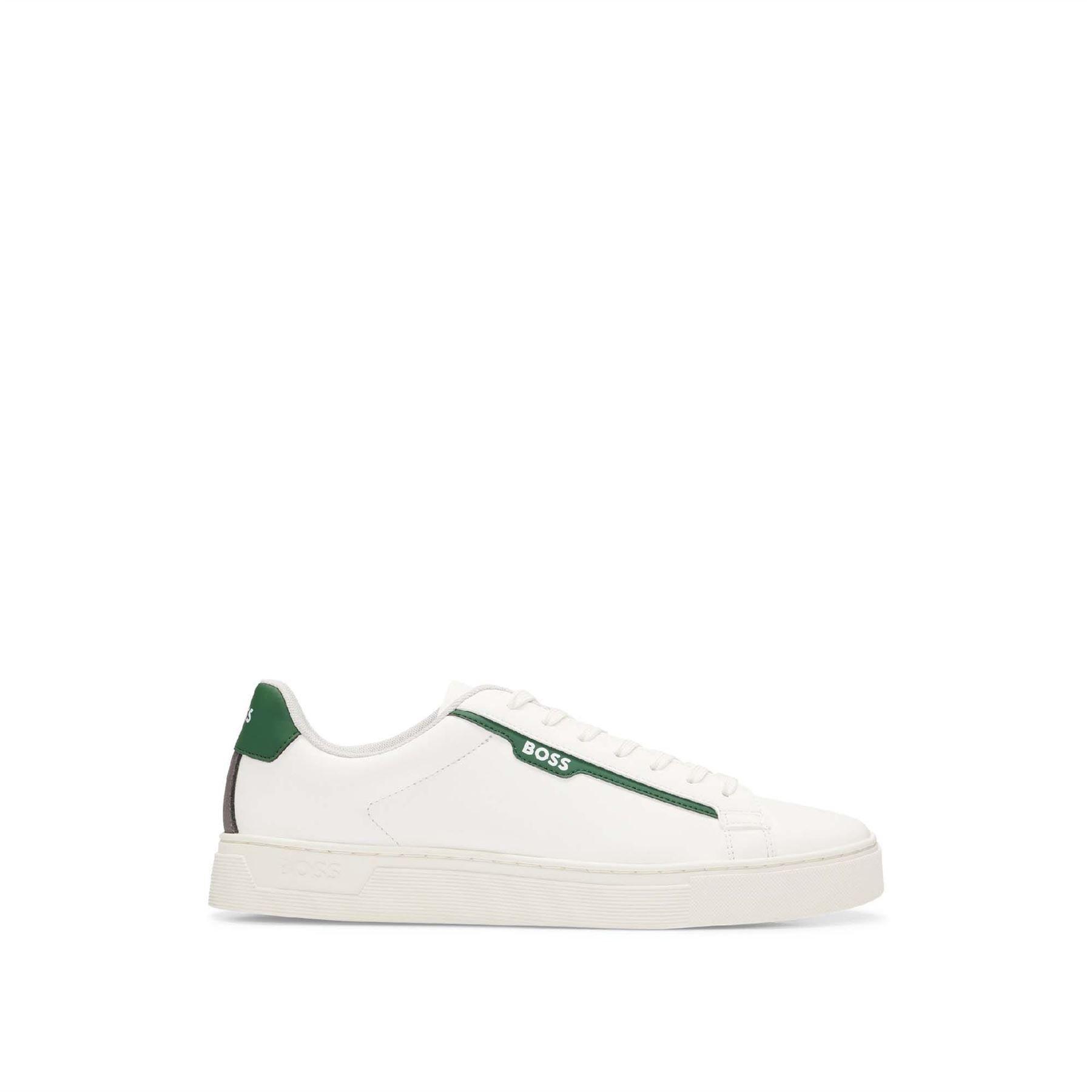 Boss Men's Rhys Tennis Trainers - White - UK 6