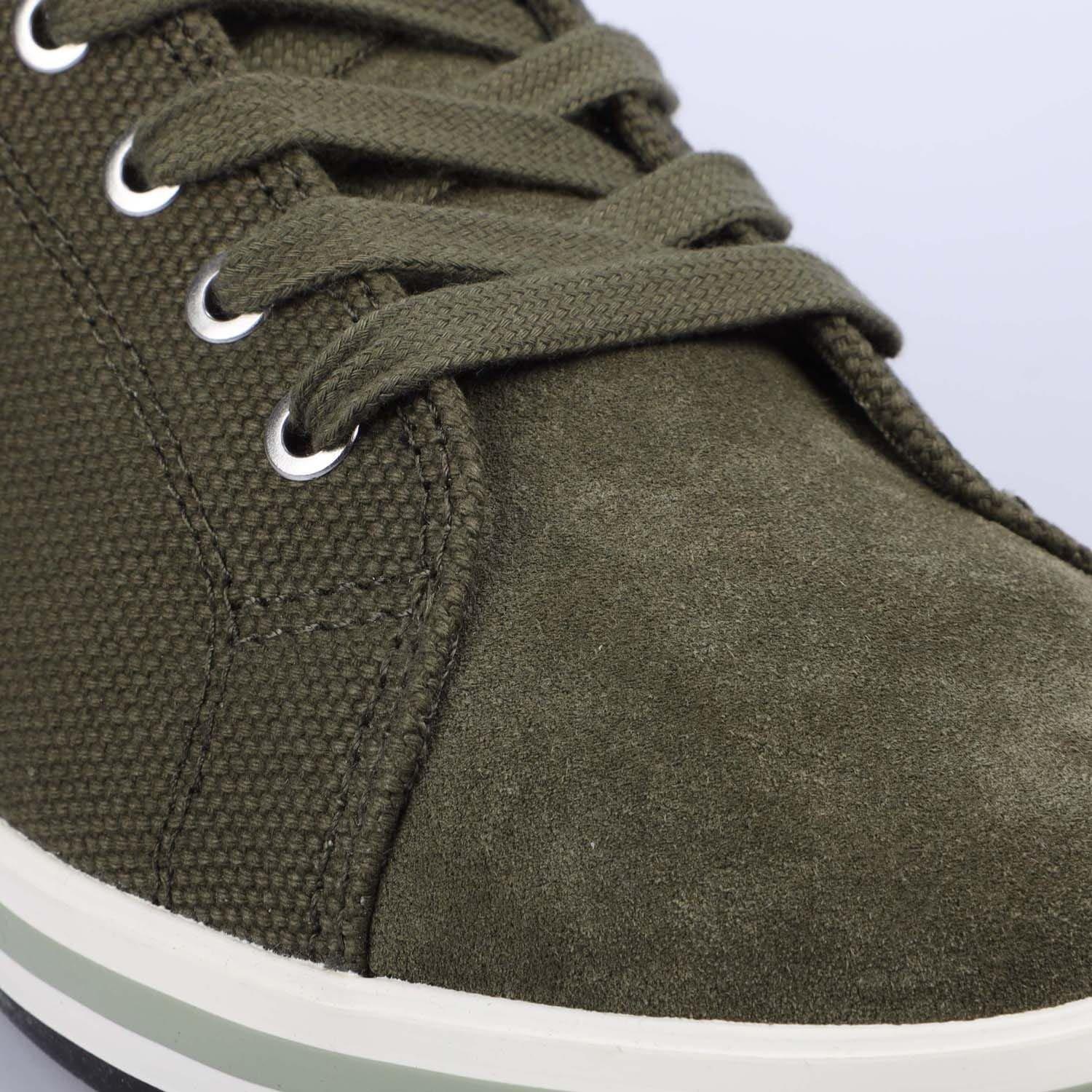 Green - Fred Perry - Kingston Canvas/Suede Trainers - 5