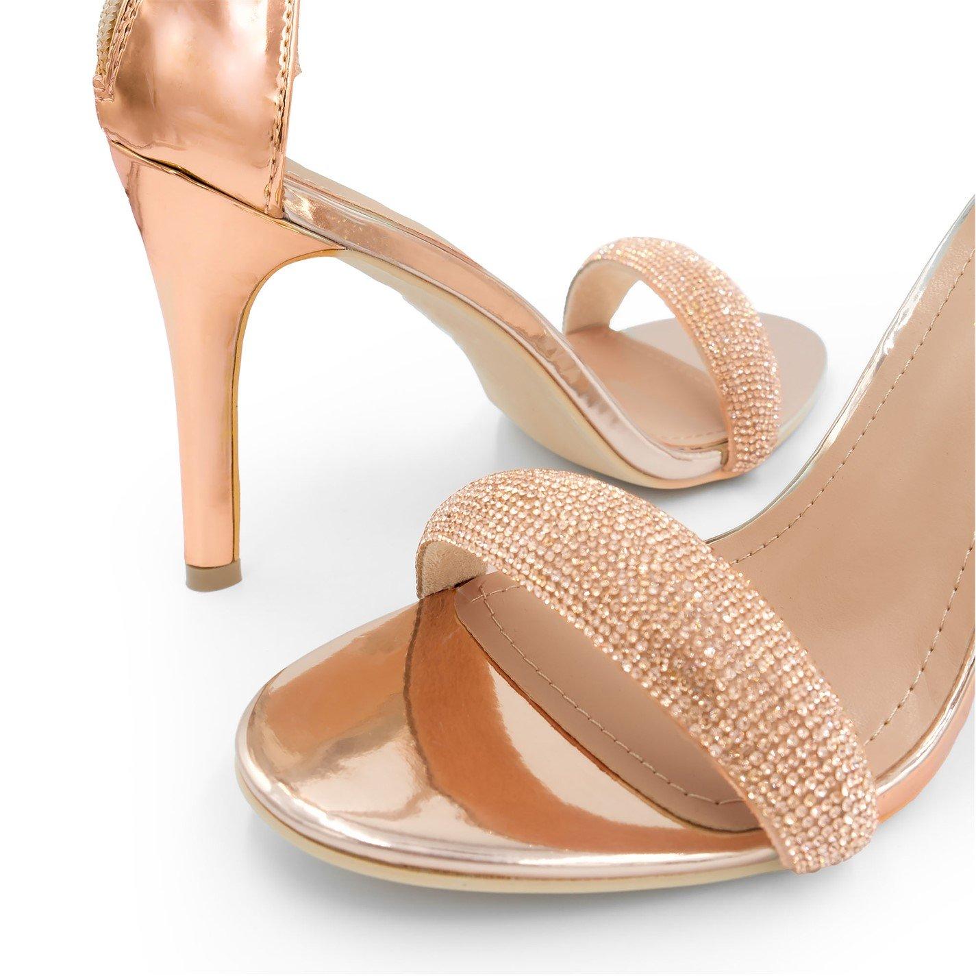 Champagne - Wheres That From - Rose Gold Sabra High Heel Sandals - 3