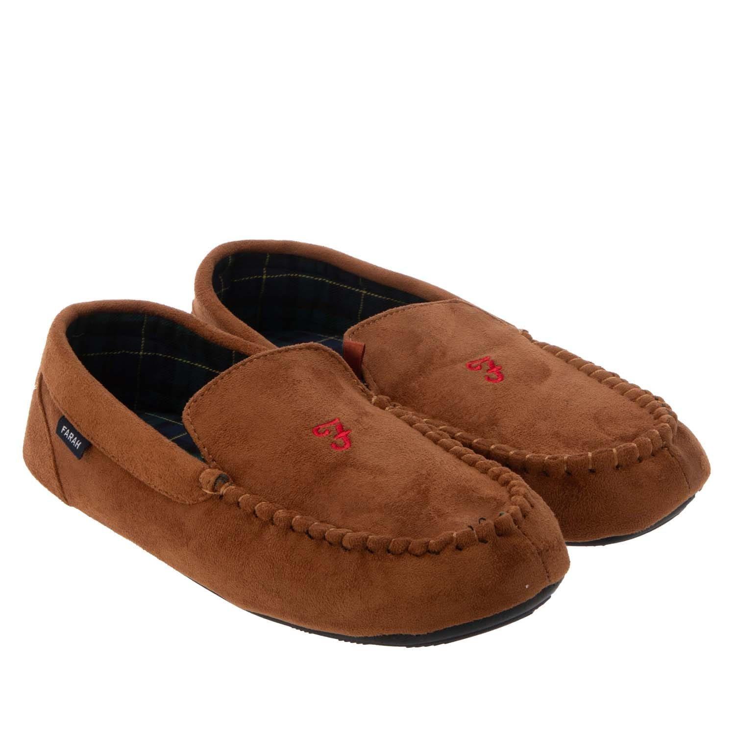 Tan - Farah - Nicken Moccasin Slippers - 1
