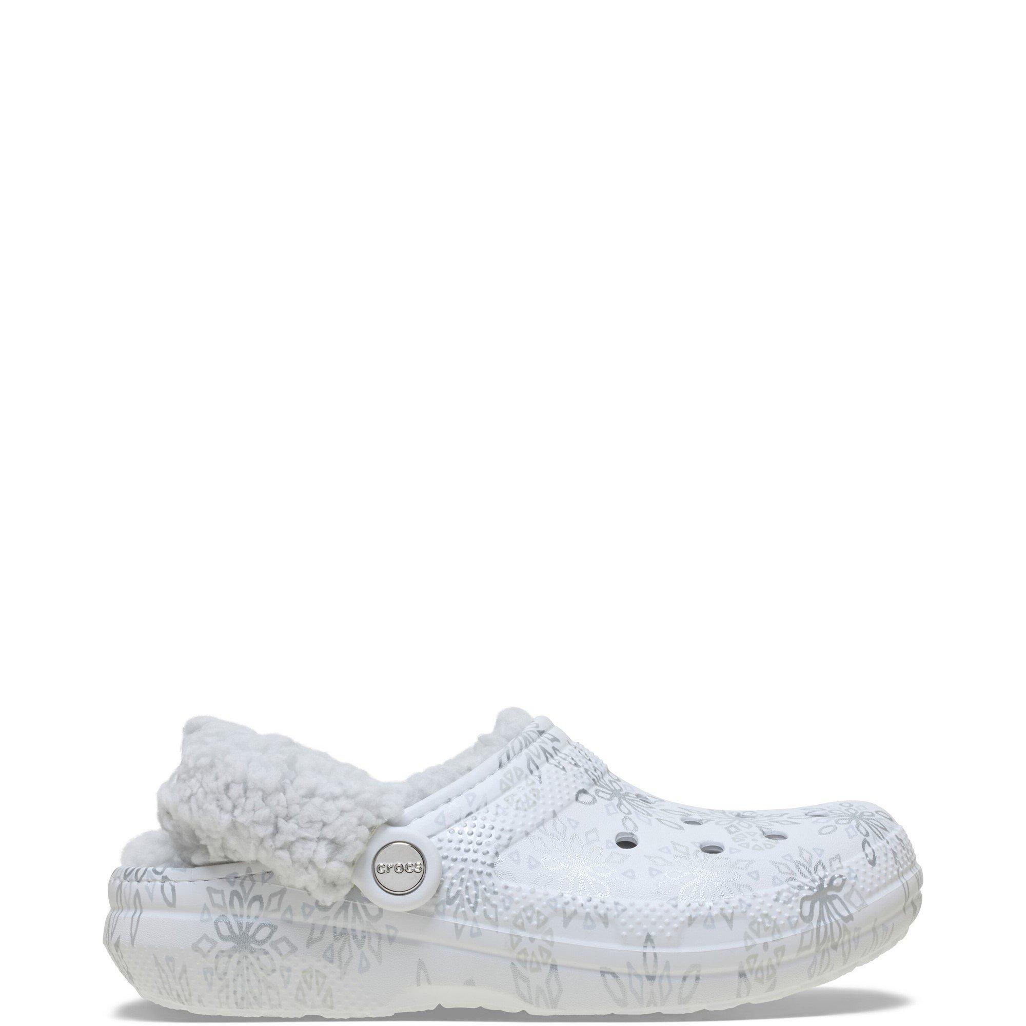 White - Crocs - Women's Classic Fleece Lined Clogs - 1