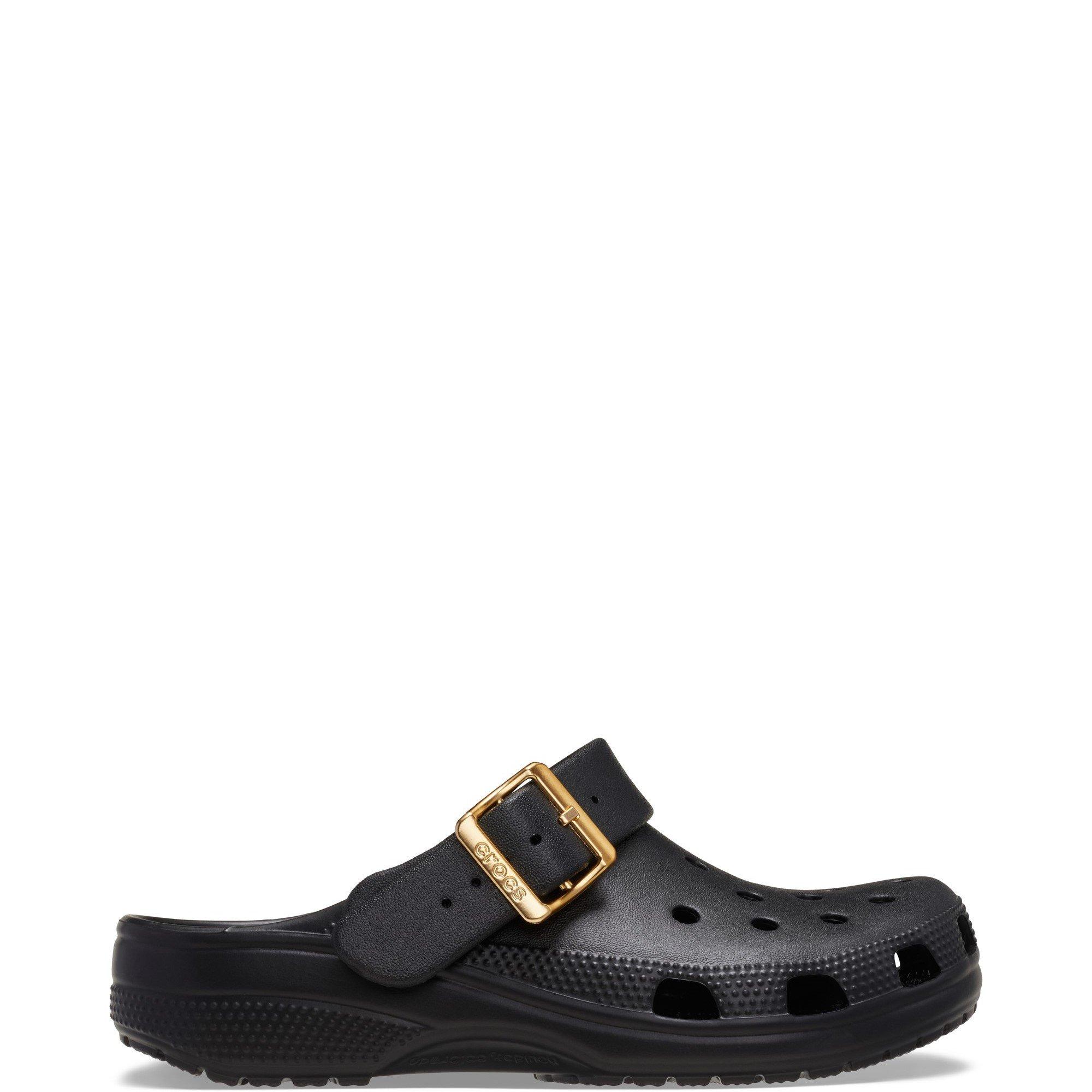 Black - Crocs - Classic Metallic Buckle Clog - 1