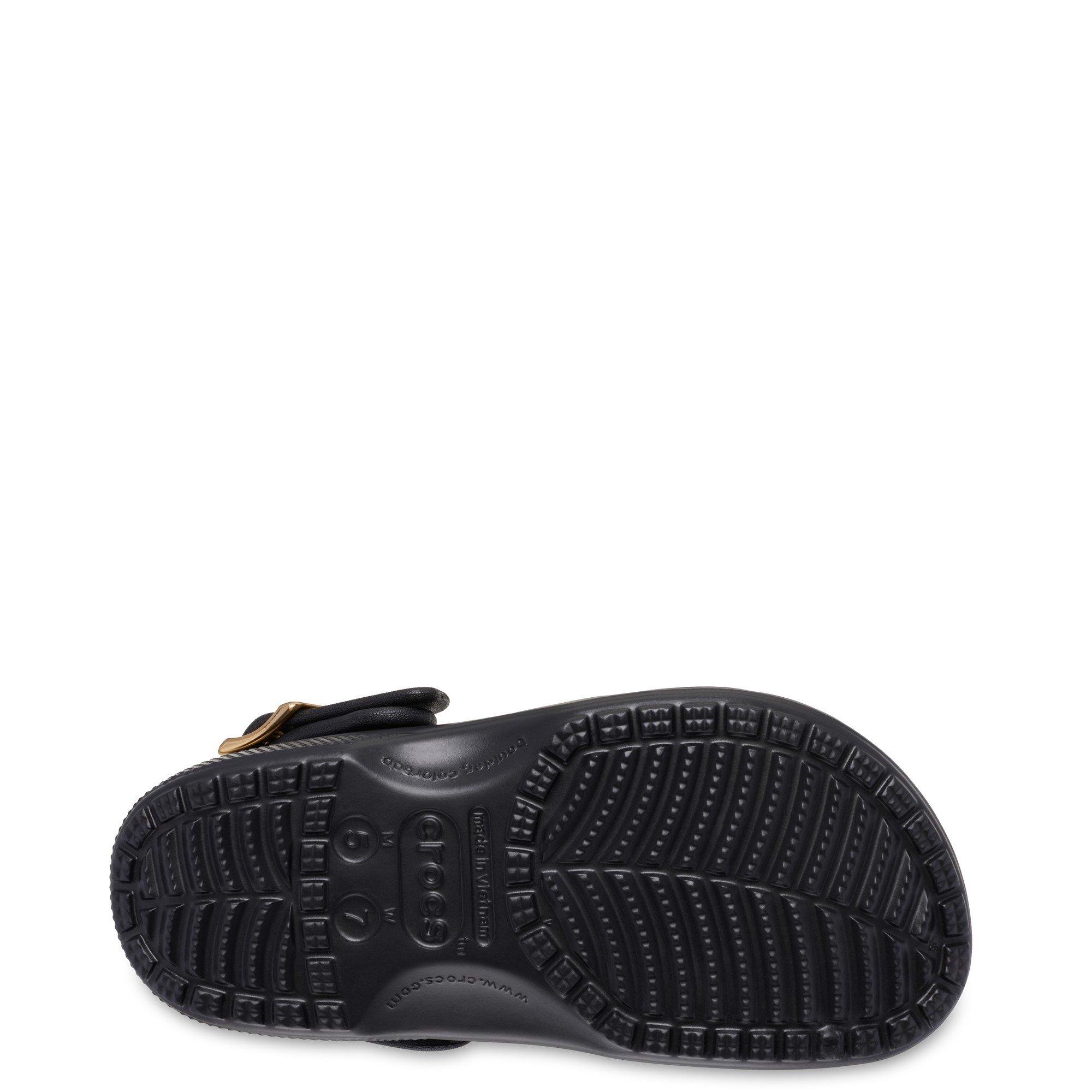 Black - Crocs - Classic Metallic Buckle Clog - 4
