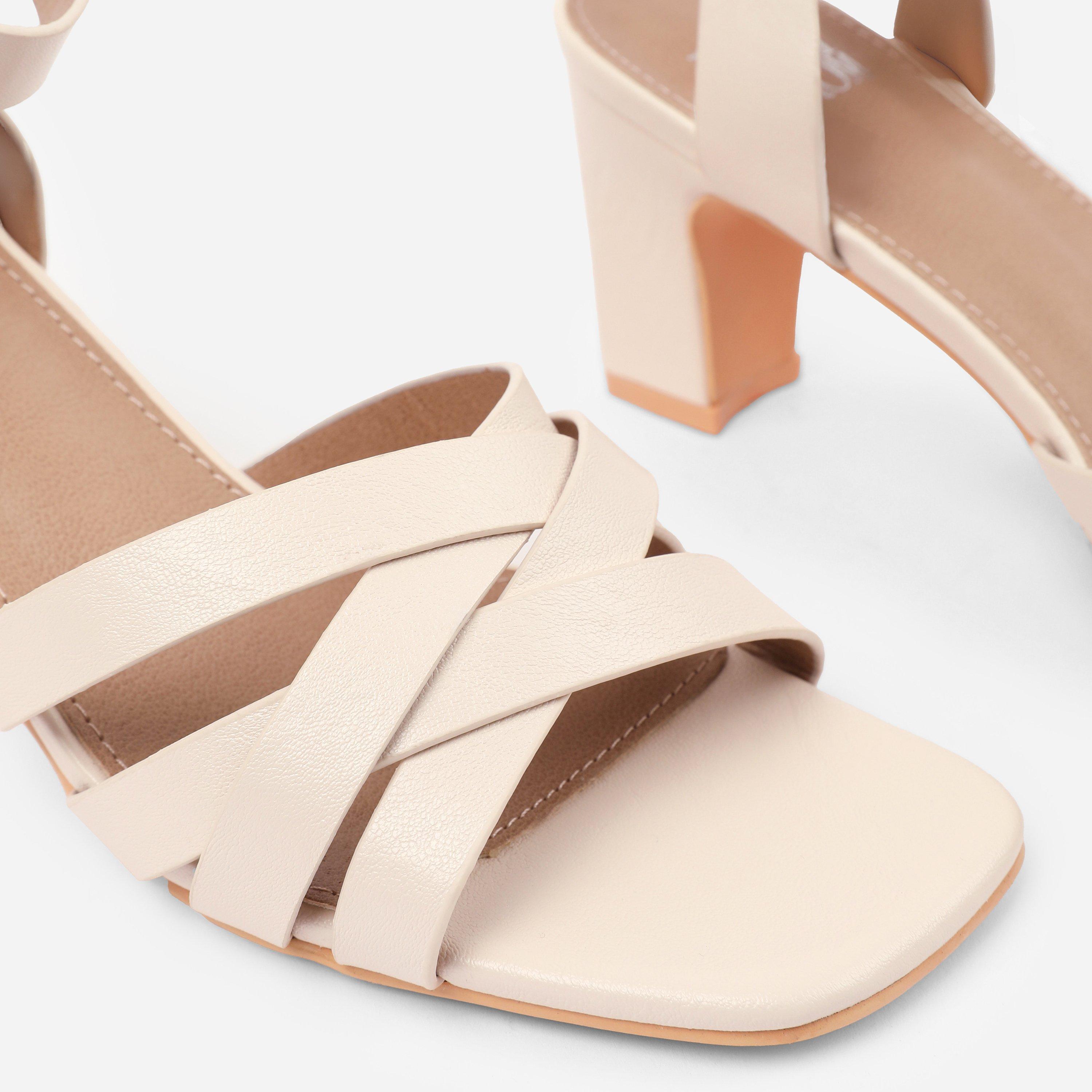 Cream - Wheres That From - CreamPU Caity Wide-Fit Triple Link-Chain Detail Sa - 4