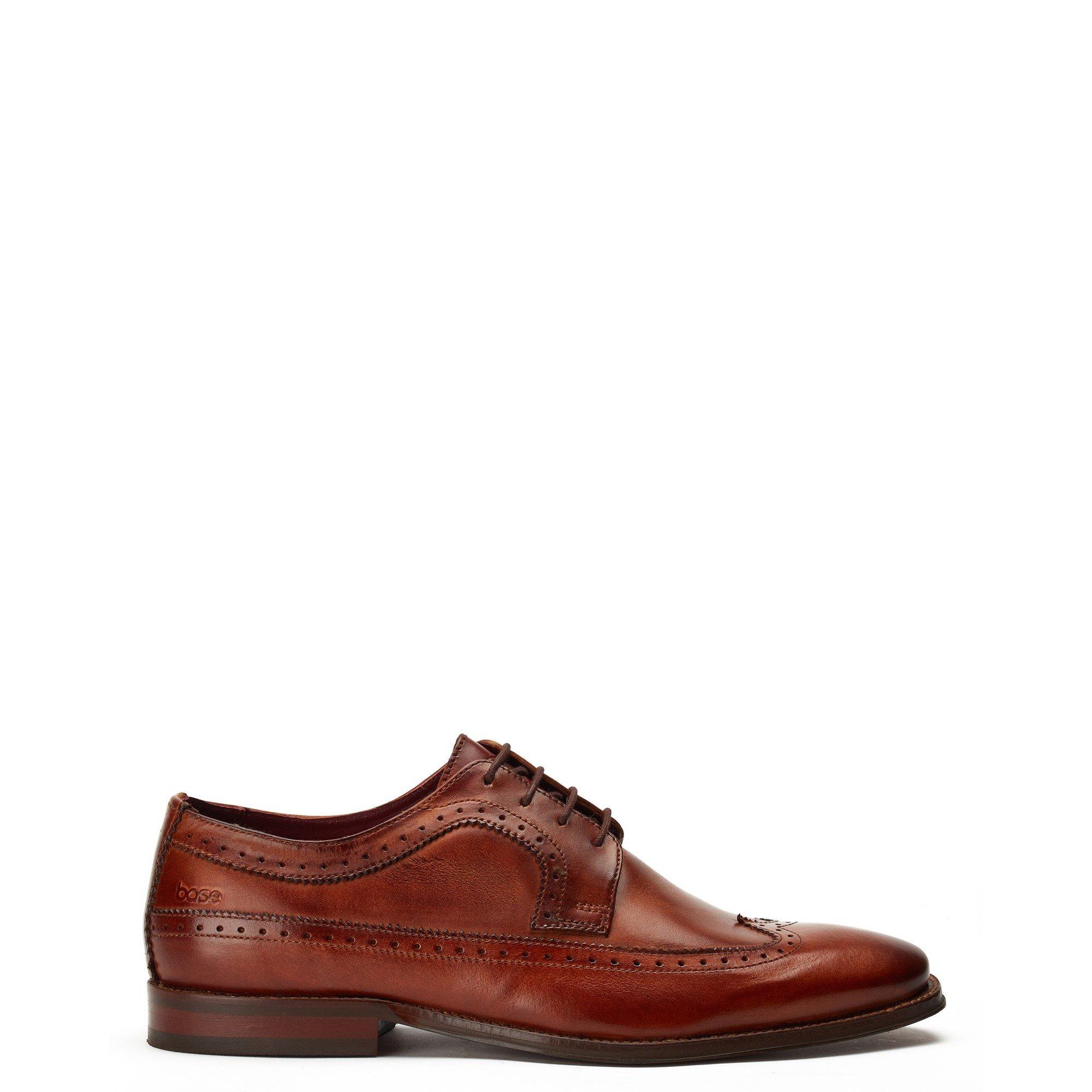 Base London Men's Havisham Plain Toe Derby Shoe - Tan - 7 (41)
