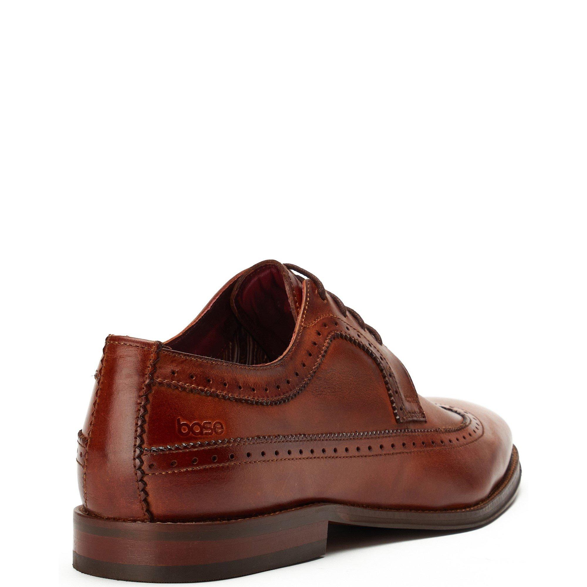 Tan - Base London - Havisham Plain Toe Derby Shoe - 3