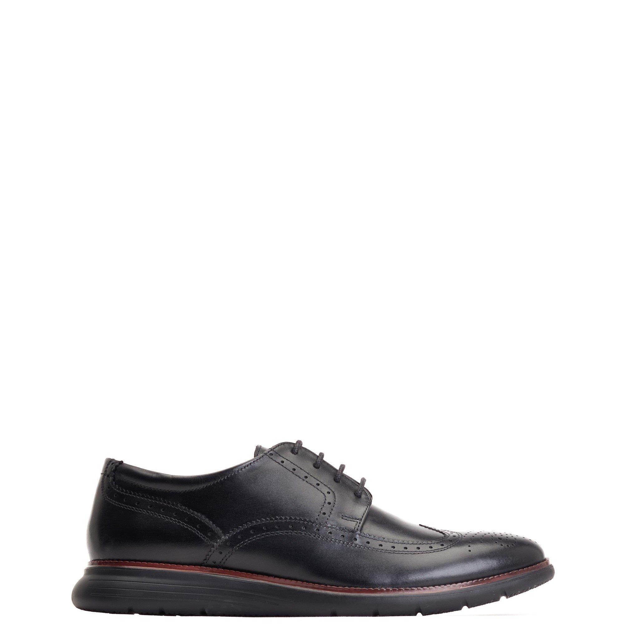 Base London Men's Flight Brogue Shoe - Black - 11 (45)