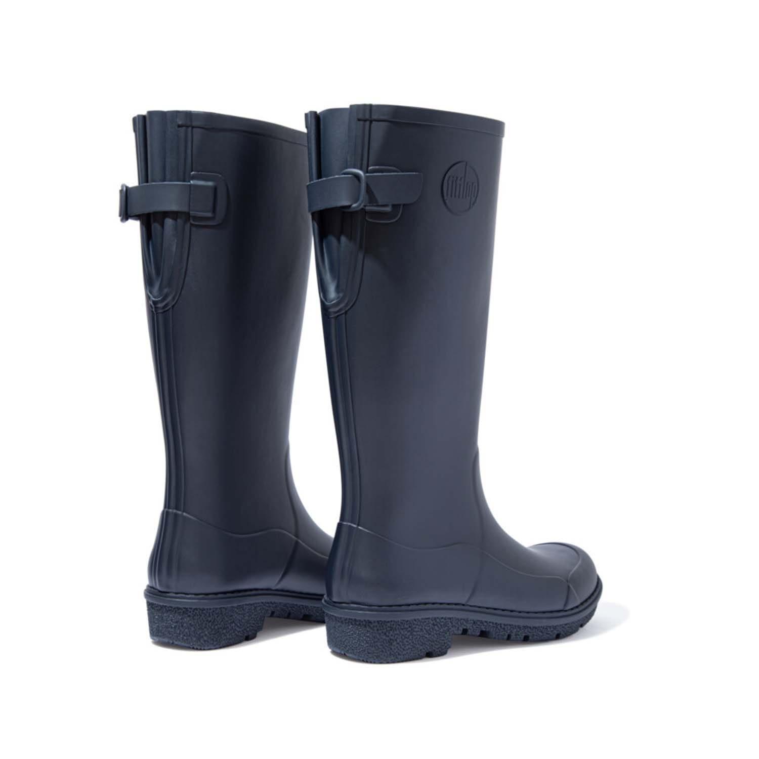 Navy - Fitflop - Wonderwelly Tall Wellington Boots - 2