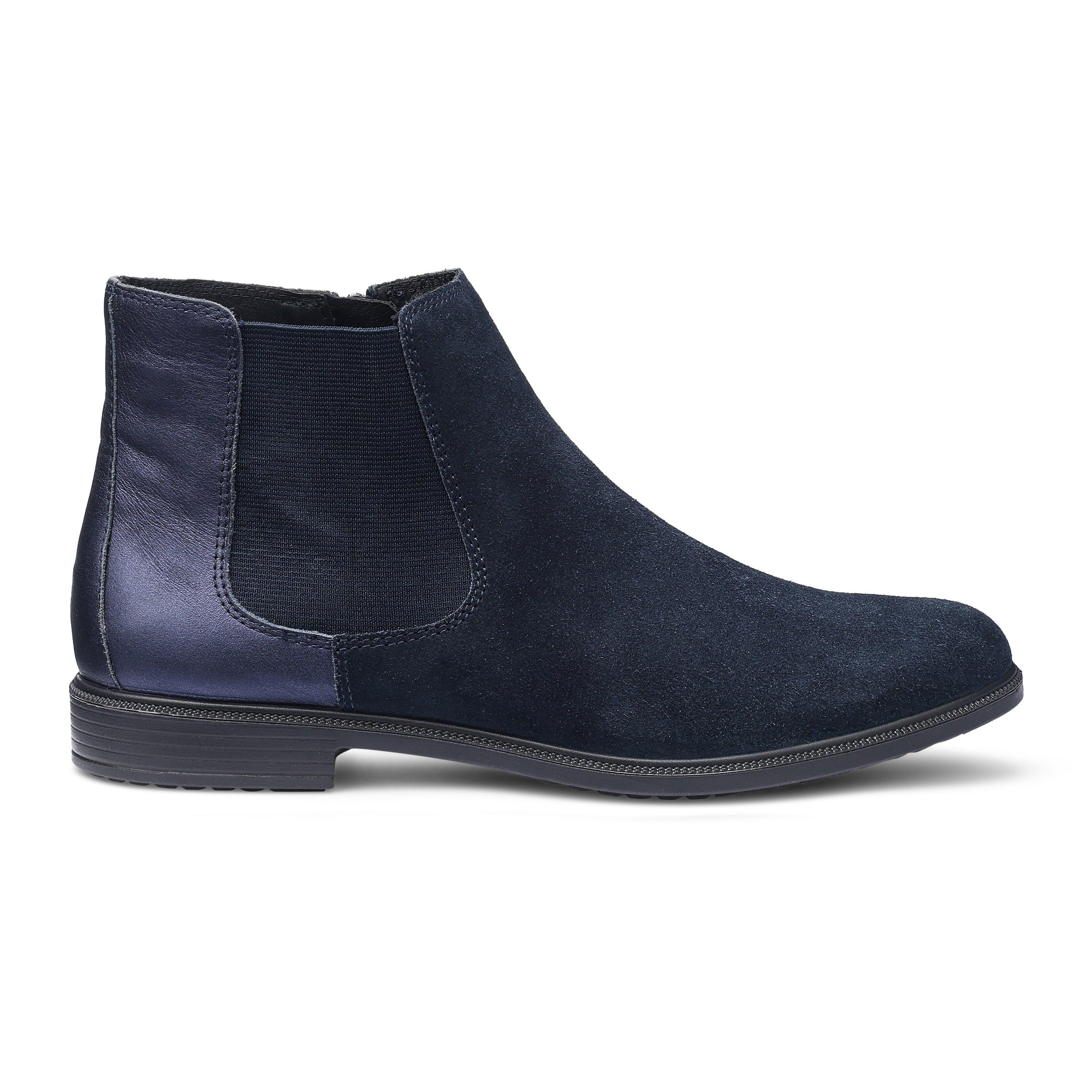 Navy-Navy Metal - Hotter - Tenby Wide Fit Chelsea Boots - 1