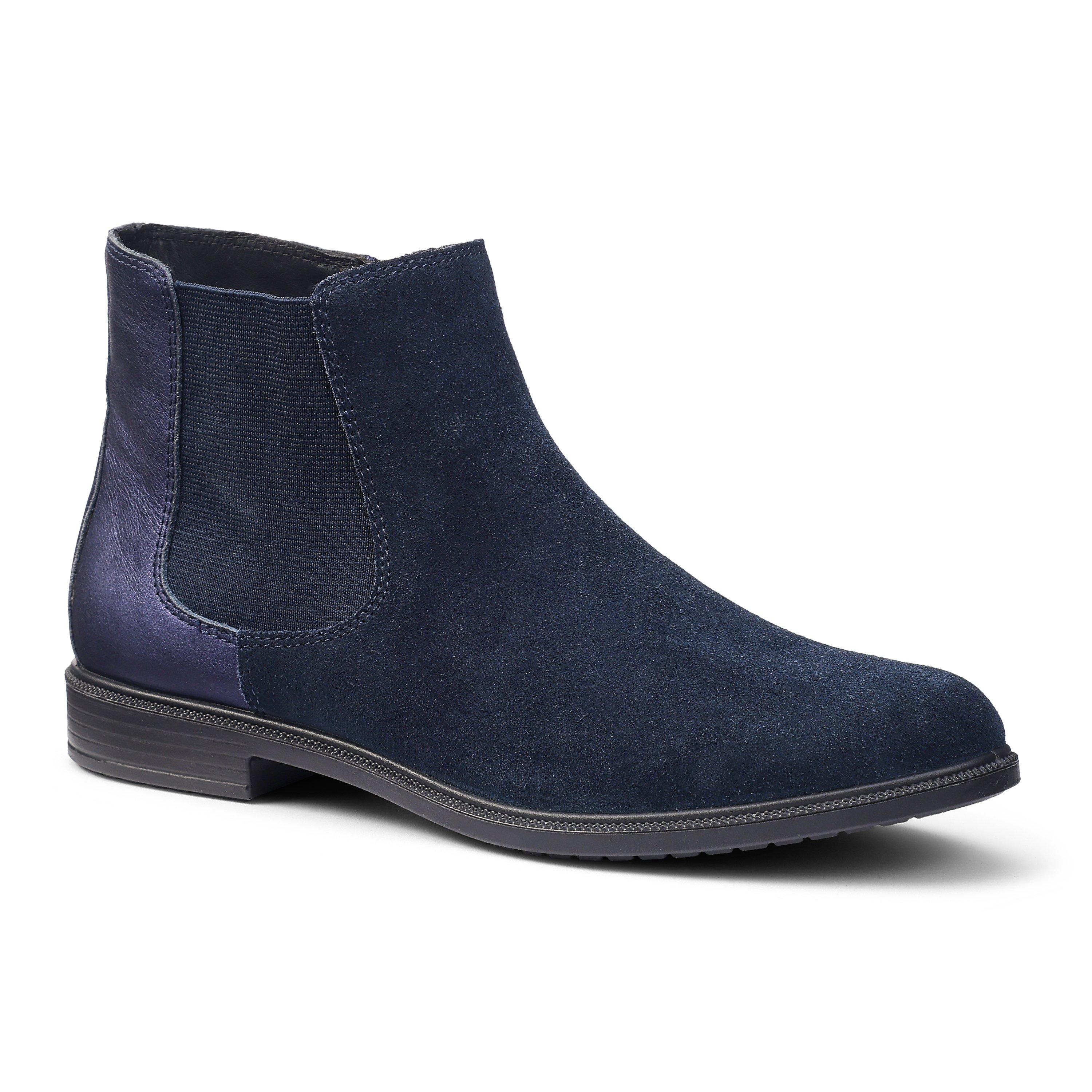 Navy-Navy Metal - Hotter - Tenby Wide Fit Chelsea Boots - 2