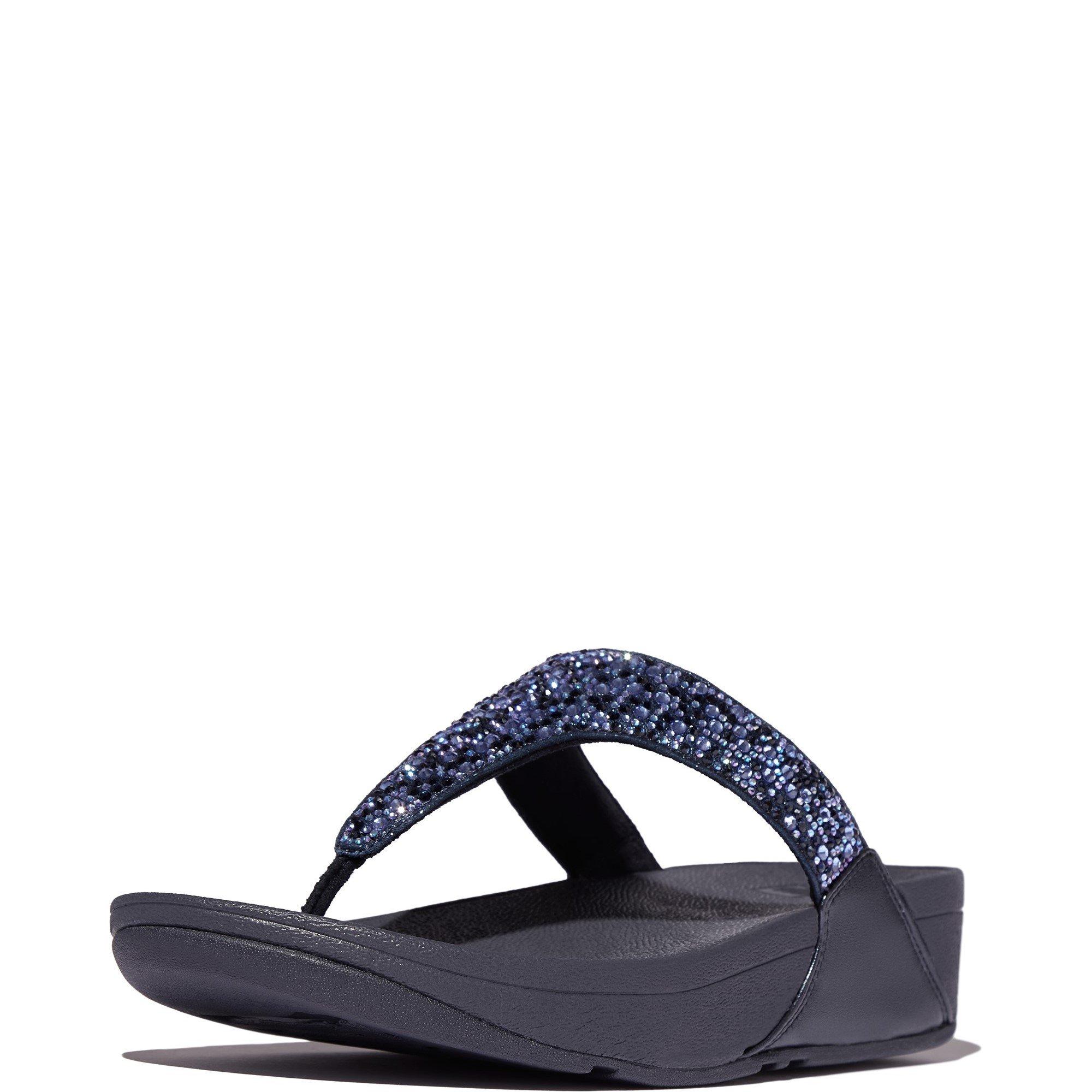 Navy - Fitflop - Lulu Toe Post Hotfix Sandal - 2