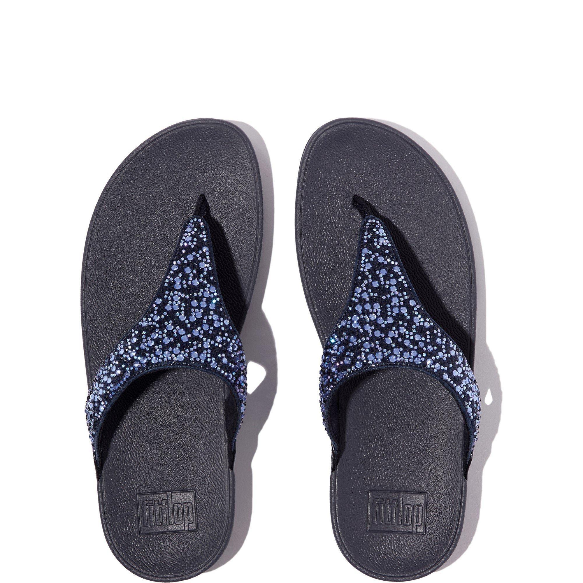 Navy - Fitflop - Lulu Toe Post Hotfix Sandal - 3