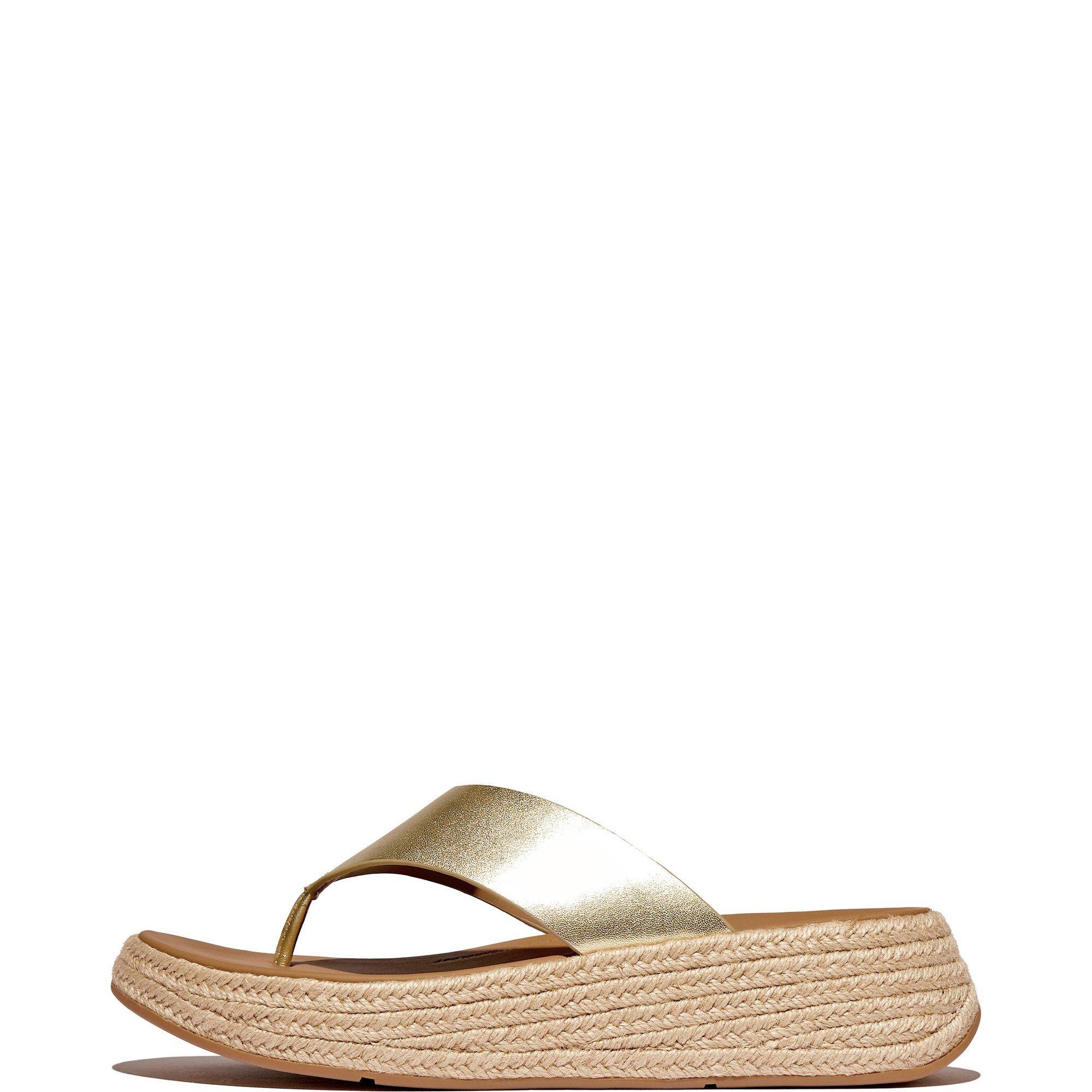 Dark Gold - Fitflop - F-Mode Toe Post Espadrille - 1