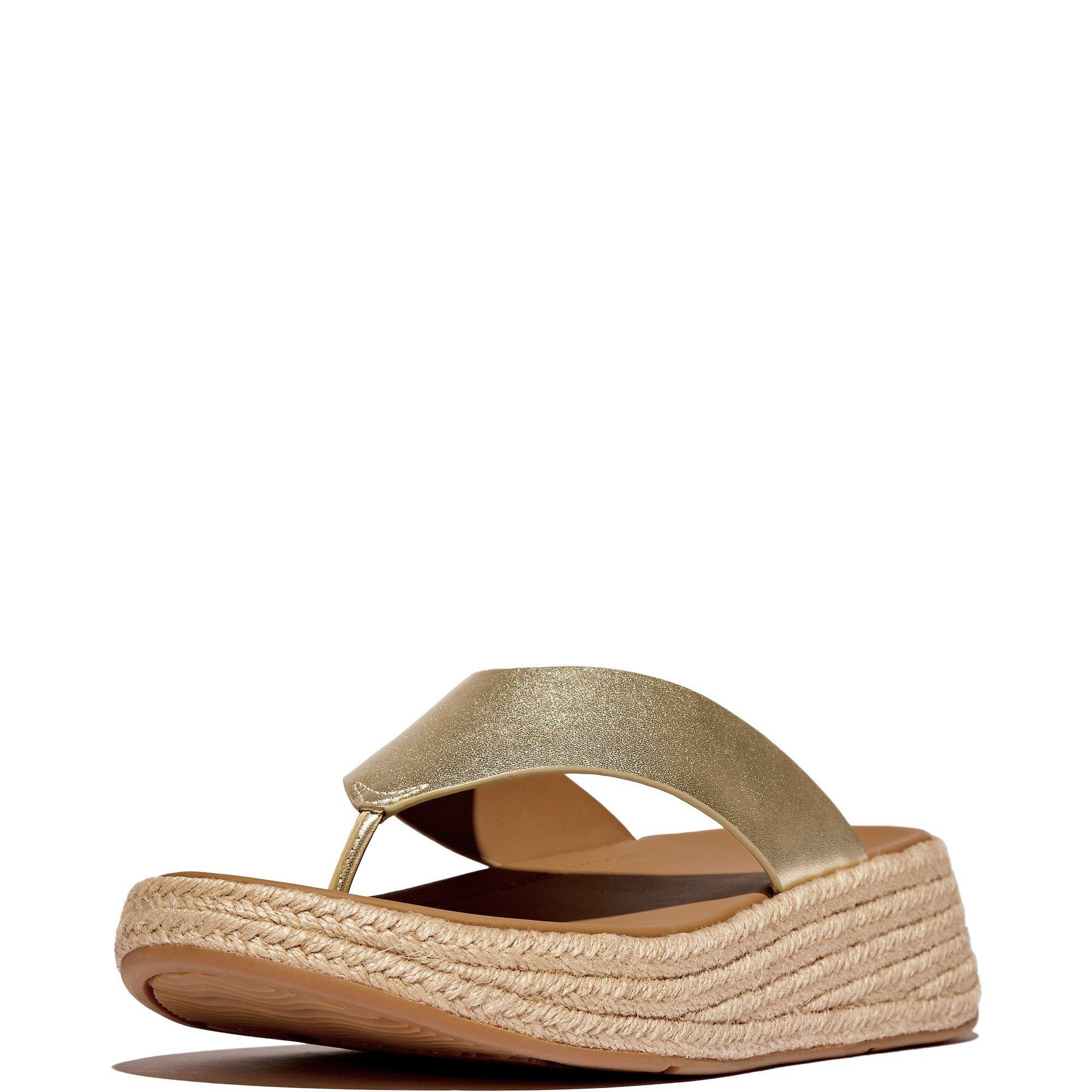 Dark Gold - Fitflop - F-Mode Toe Post Espadrille - 2