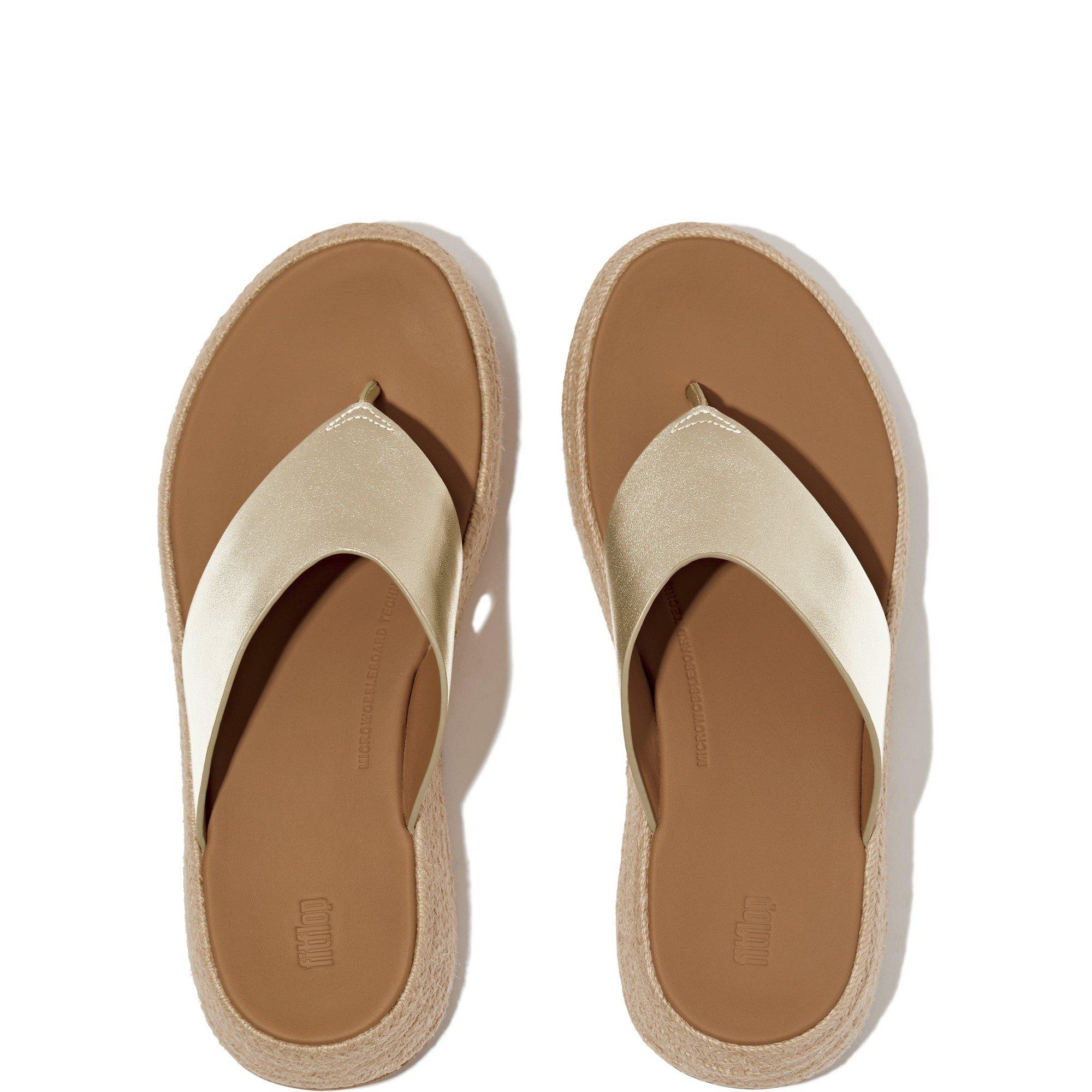 Dark Gold - Fitflop - F-Mode Toe Post Espadrille - 3