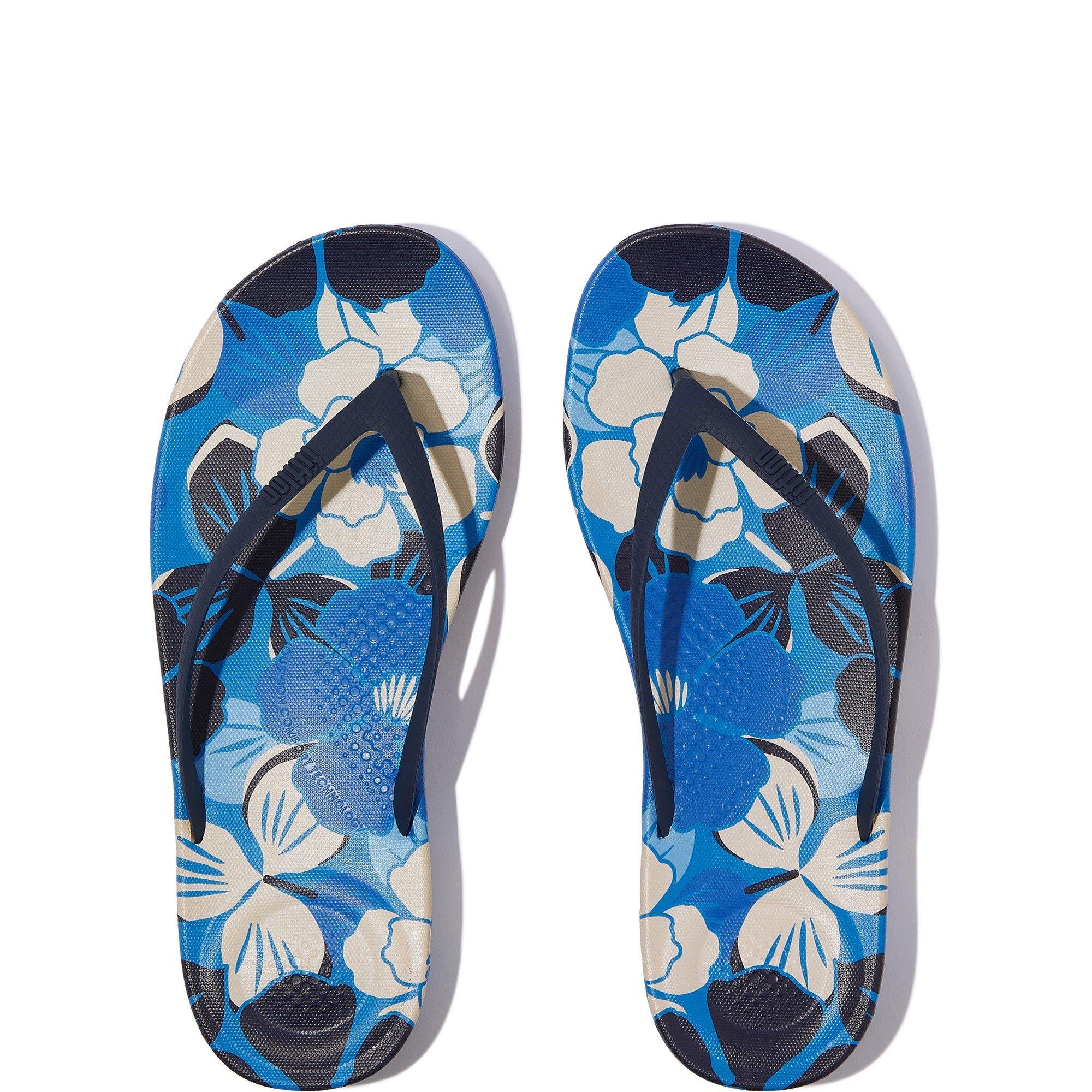 Mid Blue - Fitflop - iQushion Blossom Flip Flops - 3