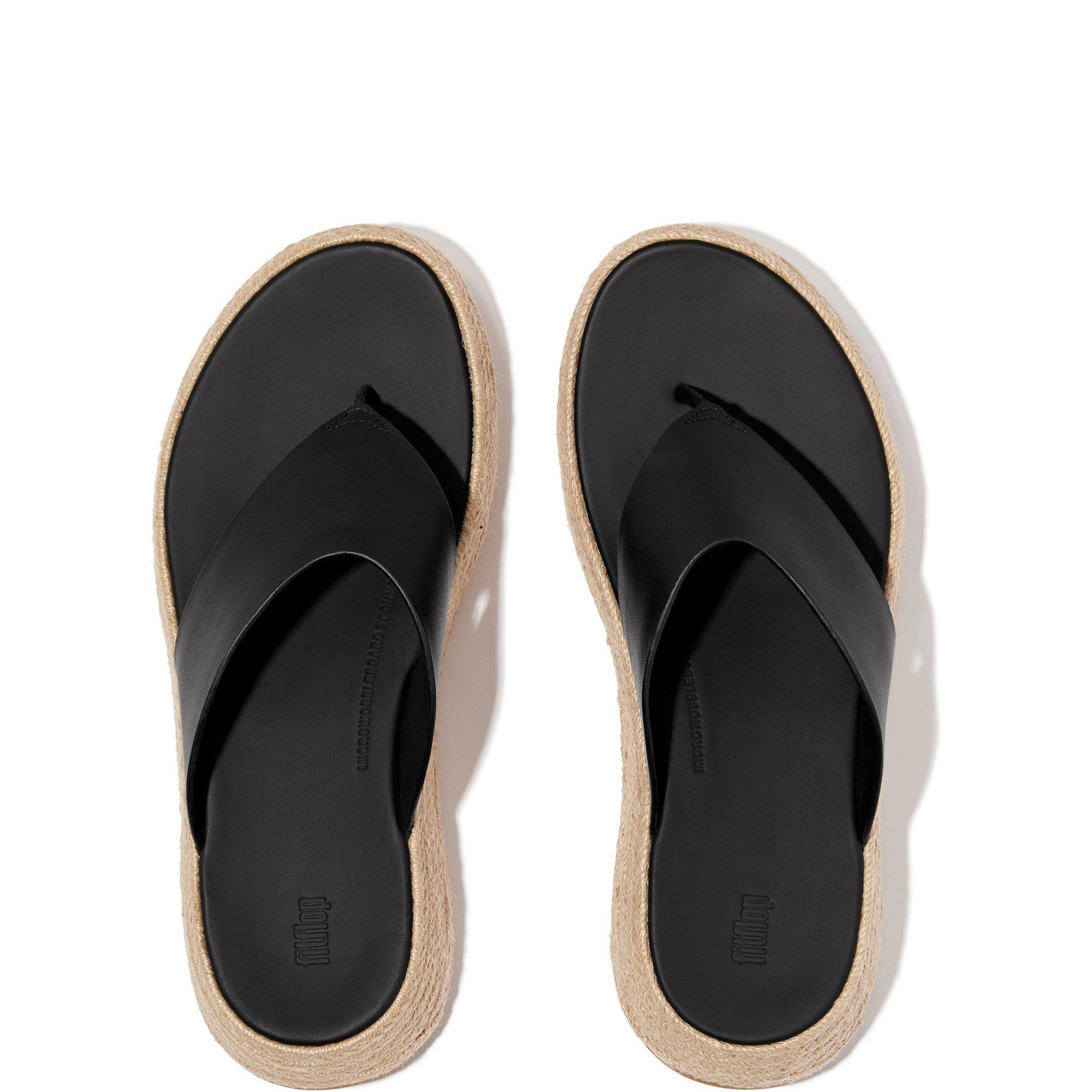 Black - Fitflop - F-Mode Toe Post Espadrille - 3