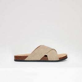 Threadbare Faux Suede Cross Strap Sandals