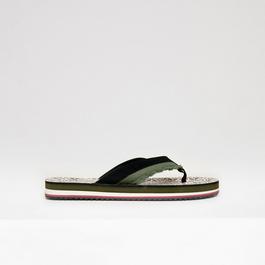 Threadbare Fringe Detail Toe Post Sandals