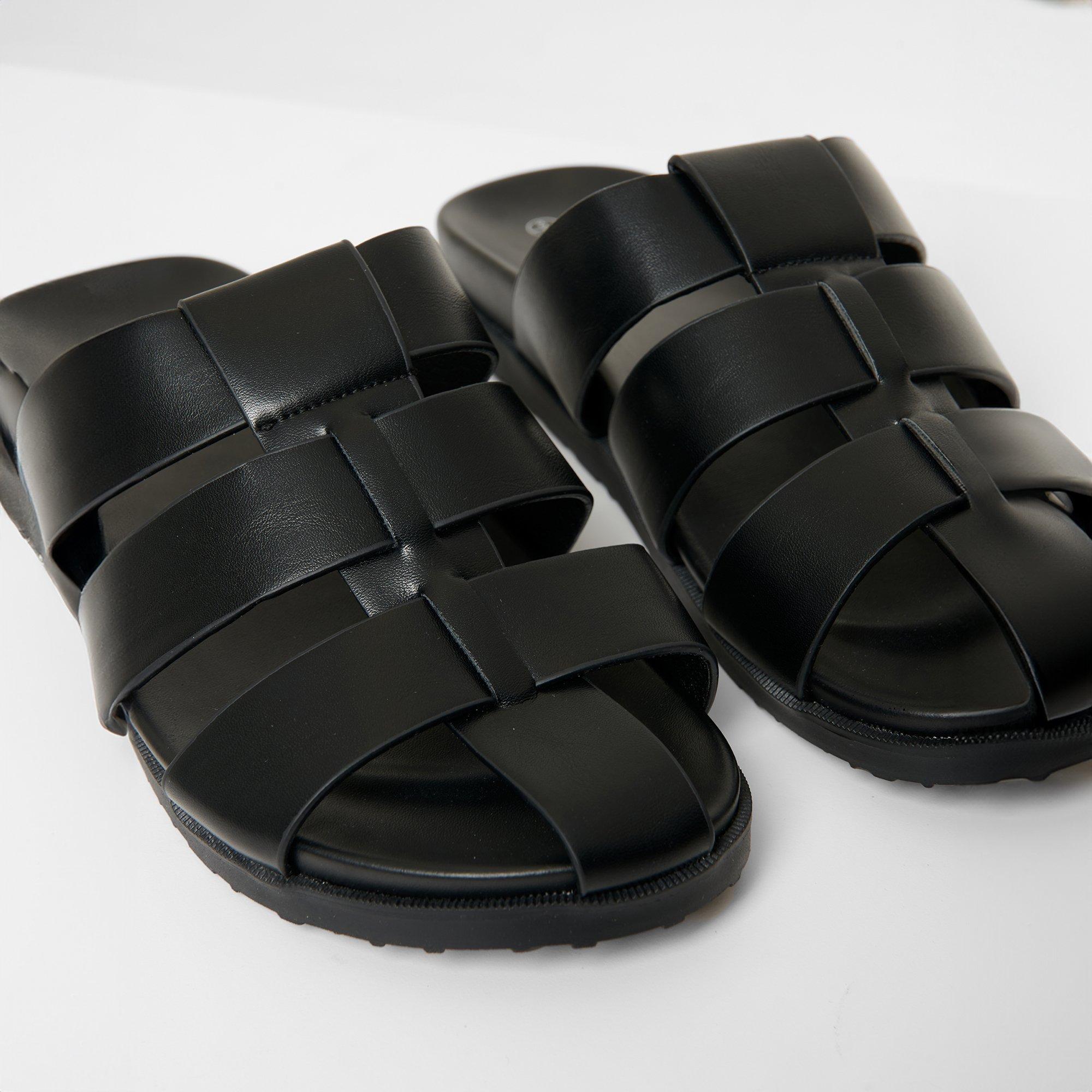 Black - Threadbare - Gladiator Slip-On Sandals - 2