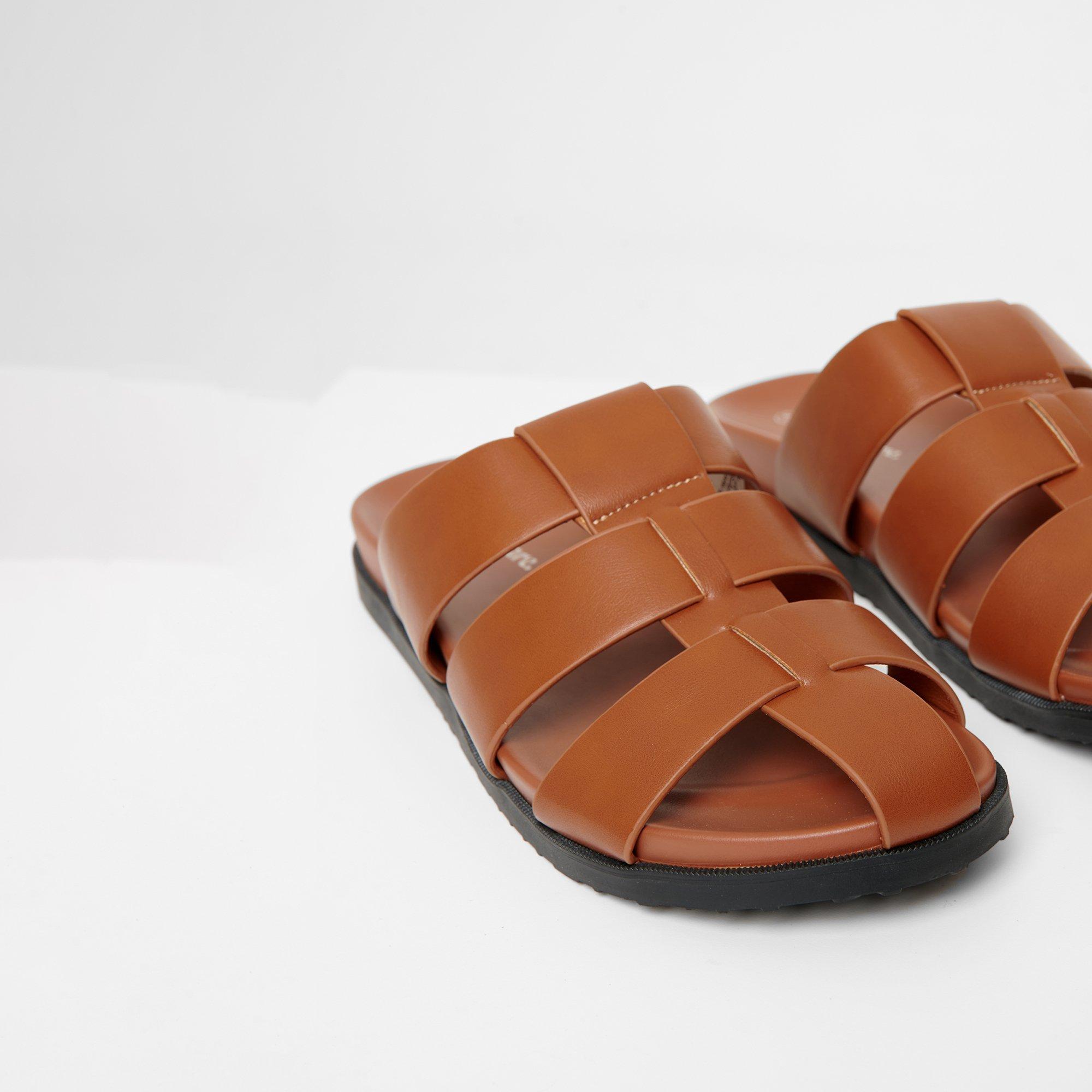 Tan - Threadbare - Gladiator Slip-On Sandals - 3