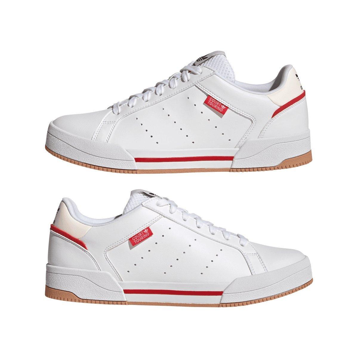 White - adidas Originals - Court Tourino Trainers - 10