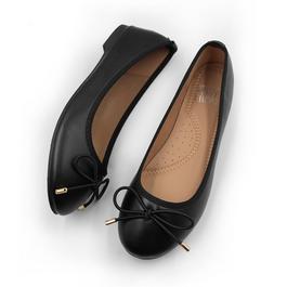 Wheres That From Bexley Slip On Flat Pumps In Black Faux Leather