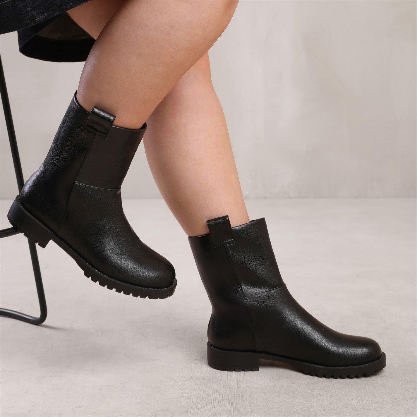 Black Grainpu - Wheres That From - Delta Black Grain Mid Calf Boots - 3