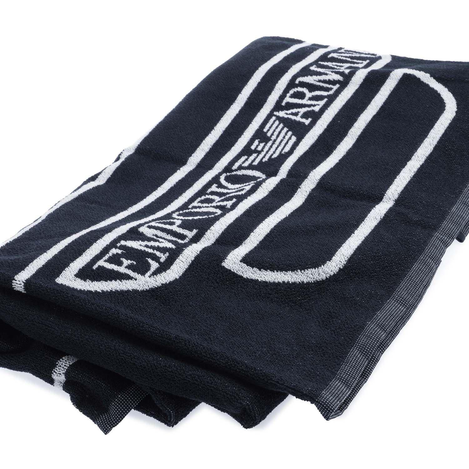 Navy - Emporio Armani - Woven Towel - 2