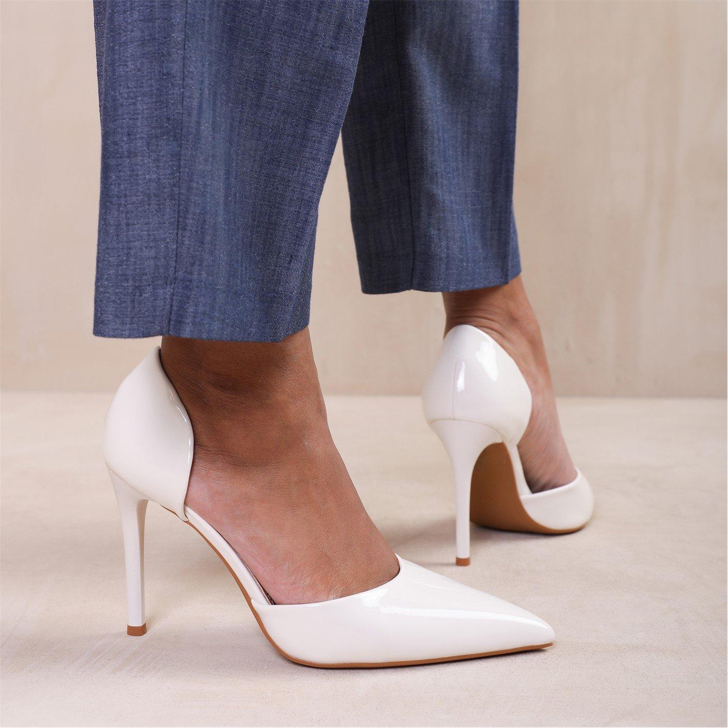 Whitepatent - Wheres That From - Athens Pointed Toe Stiletto High Heels In White Pa - 2