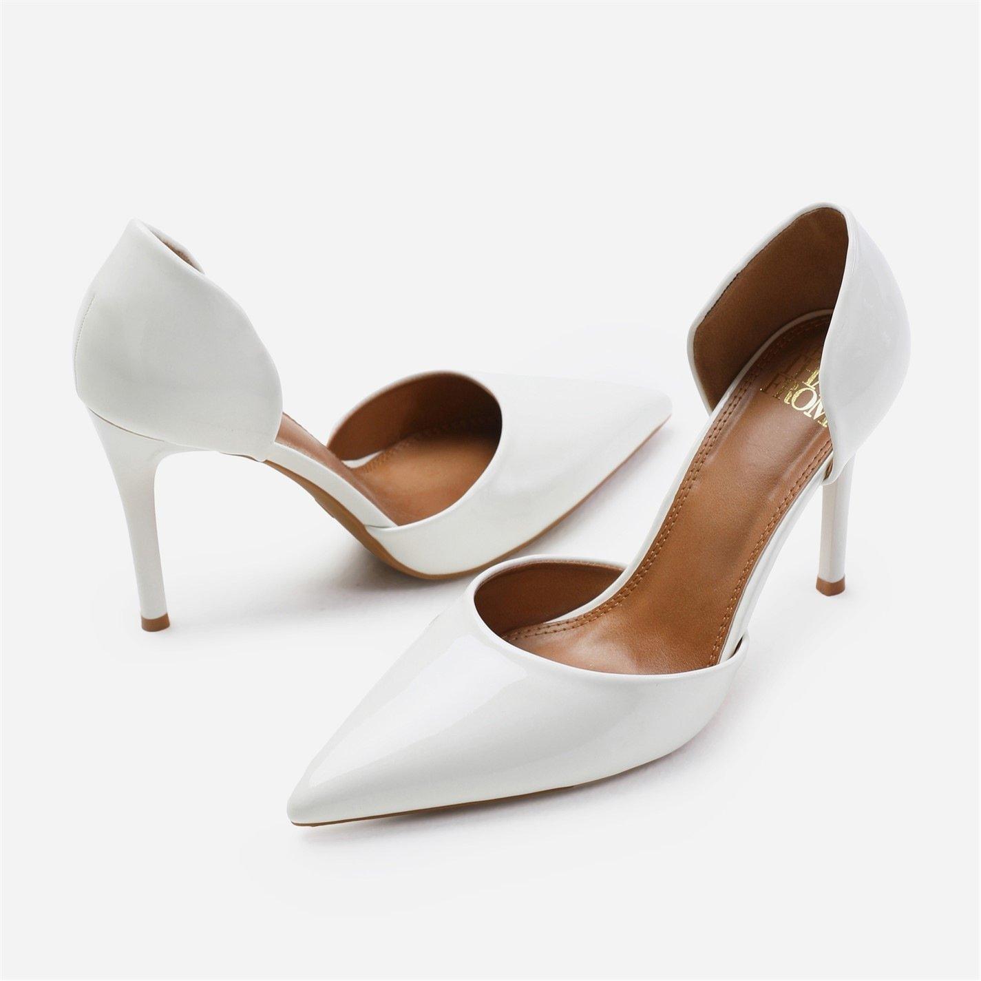 Whitepatent - Wheres That From - Athens Pointed Toe Stiletto High Heels In White Pa - 4