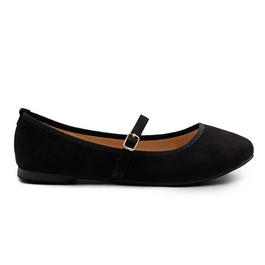Wheres That From Black Suede Josie Ballerina Flats