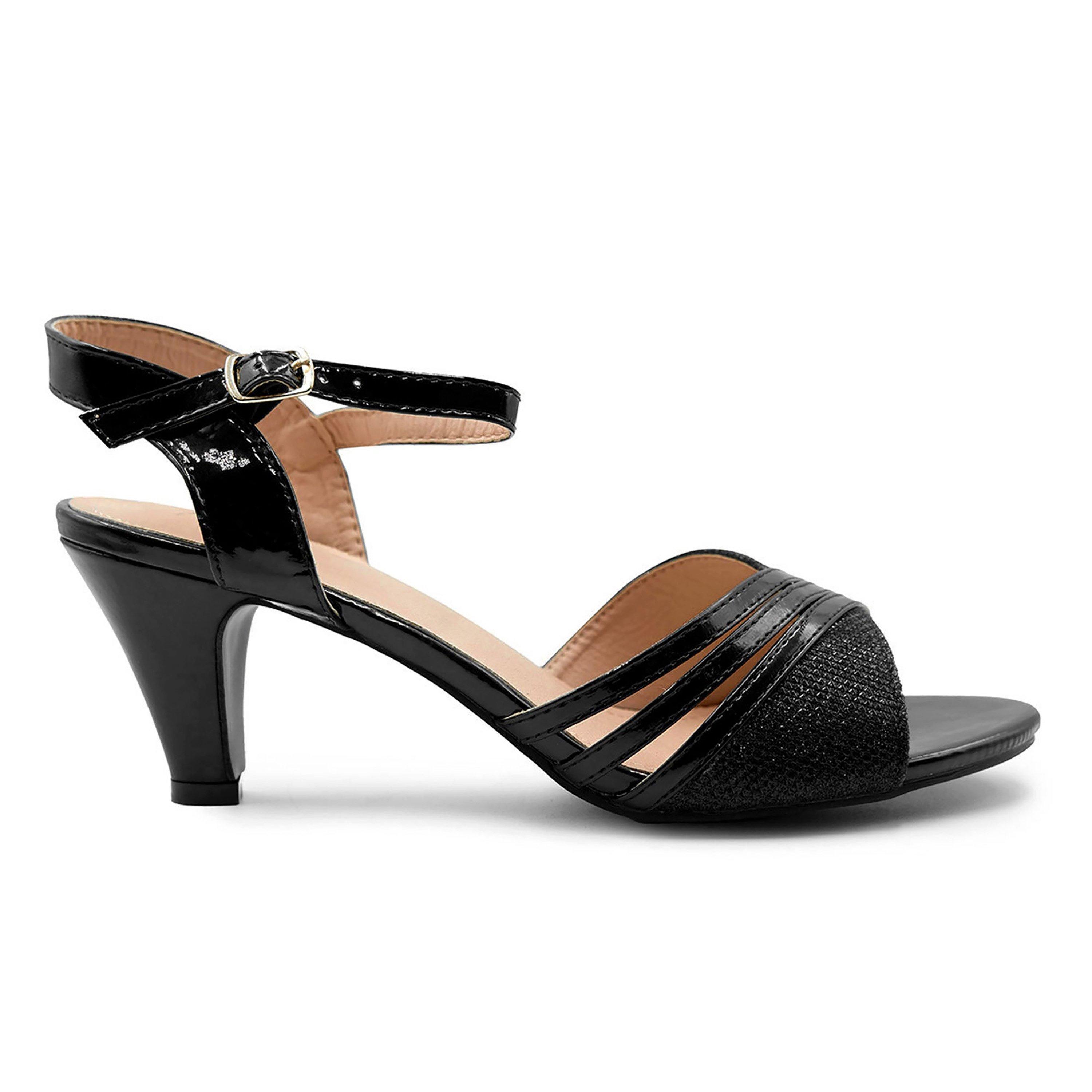 Black - Wheres That From - Stormi Extra Wide Fit Low Heel Sandals With Buckle - 1